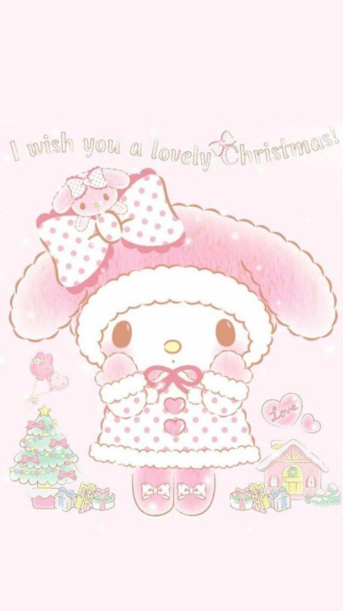 700x1244 Christmas My Melody Wallpaper