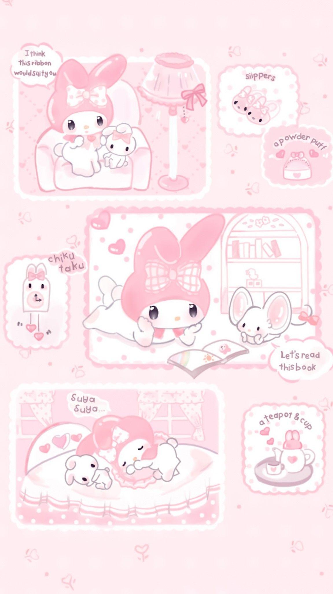 1151x2048 My Melody iPhone Wallpaper