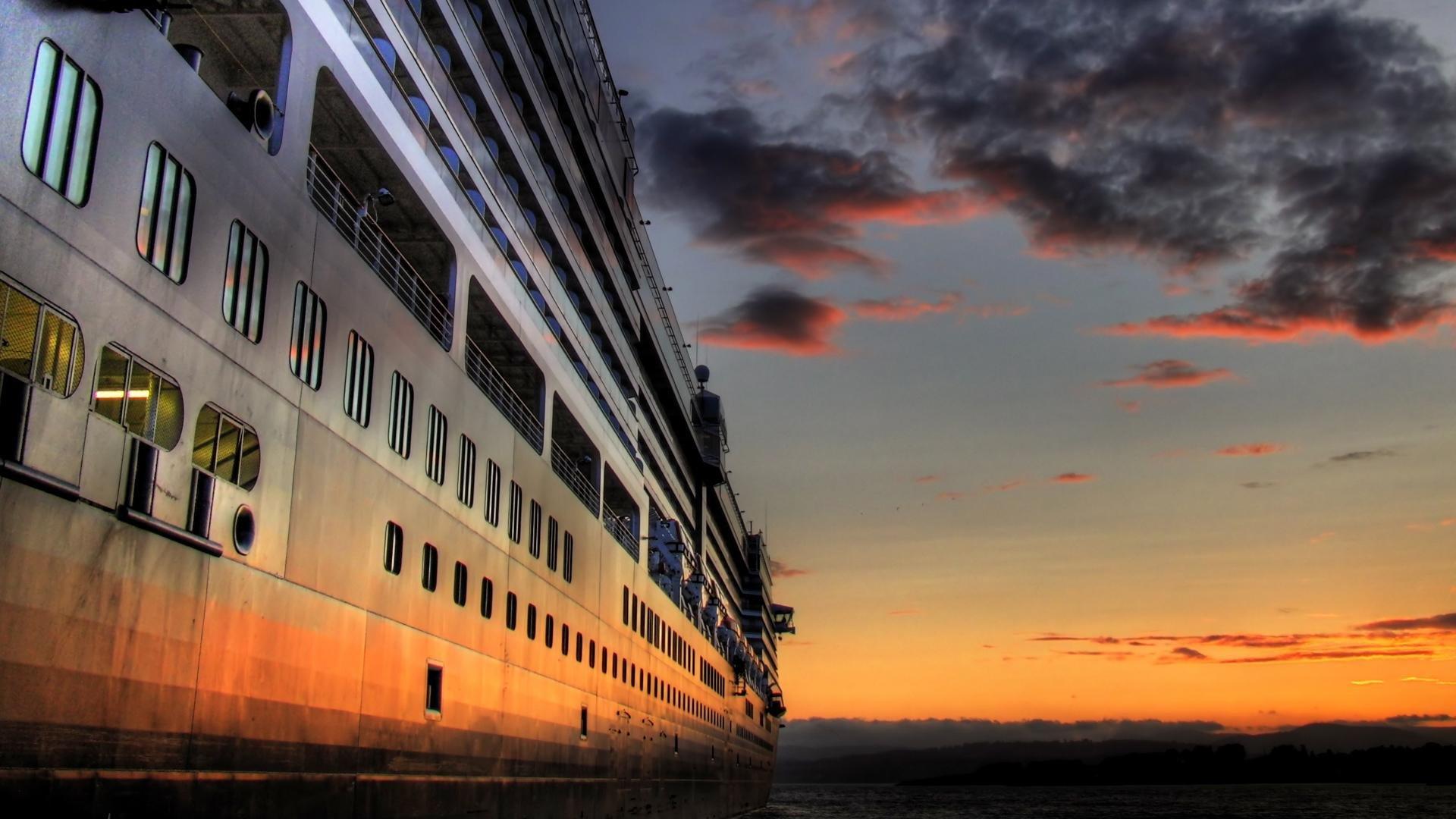 1920x1080 Cruise Ship Sunset Wallpaper 62637 1920x1080px