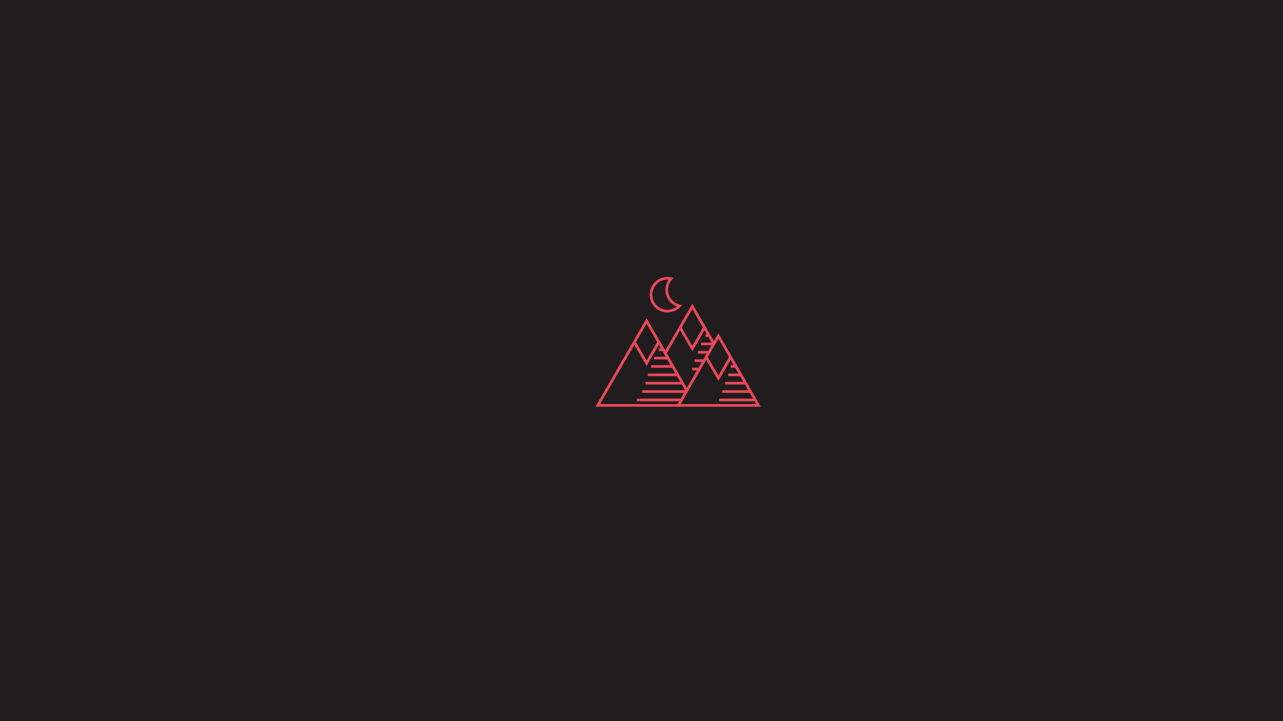2560x1440 Download 2560x1440 Red Moon, Minimal Art, Digital Design Wallpaper for iMac 27 inch