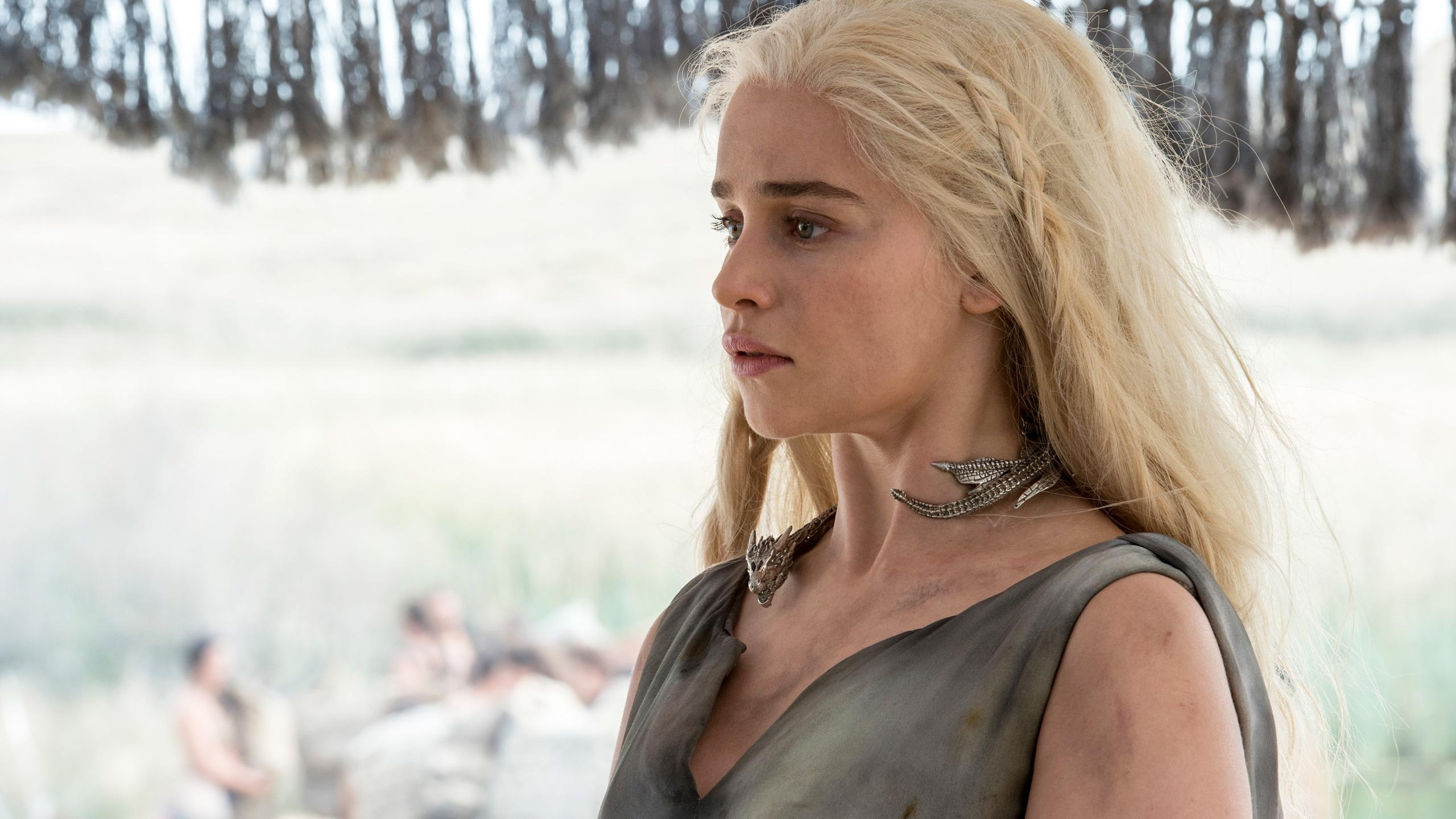 2560x1440 Emilia Clarke Daenerys Game of Thrones Season 6 HD wallpaper