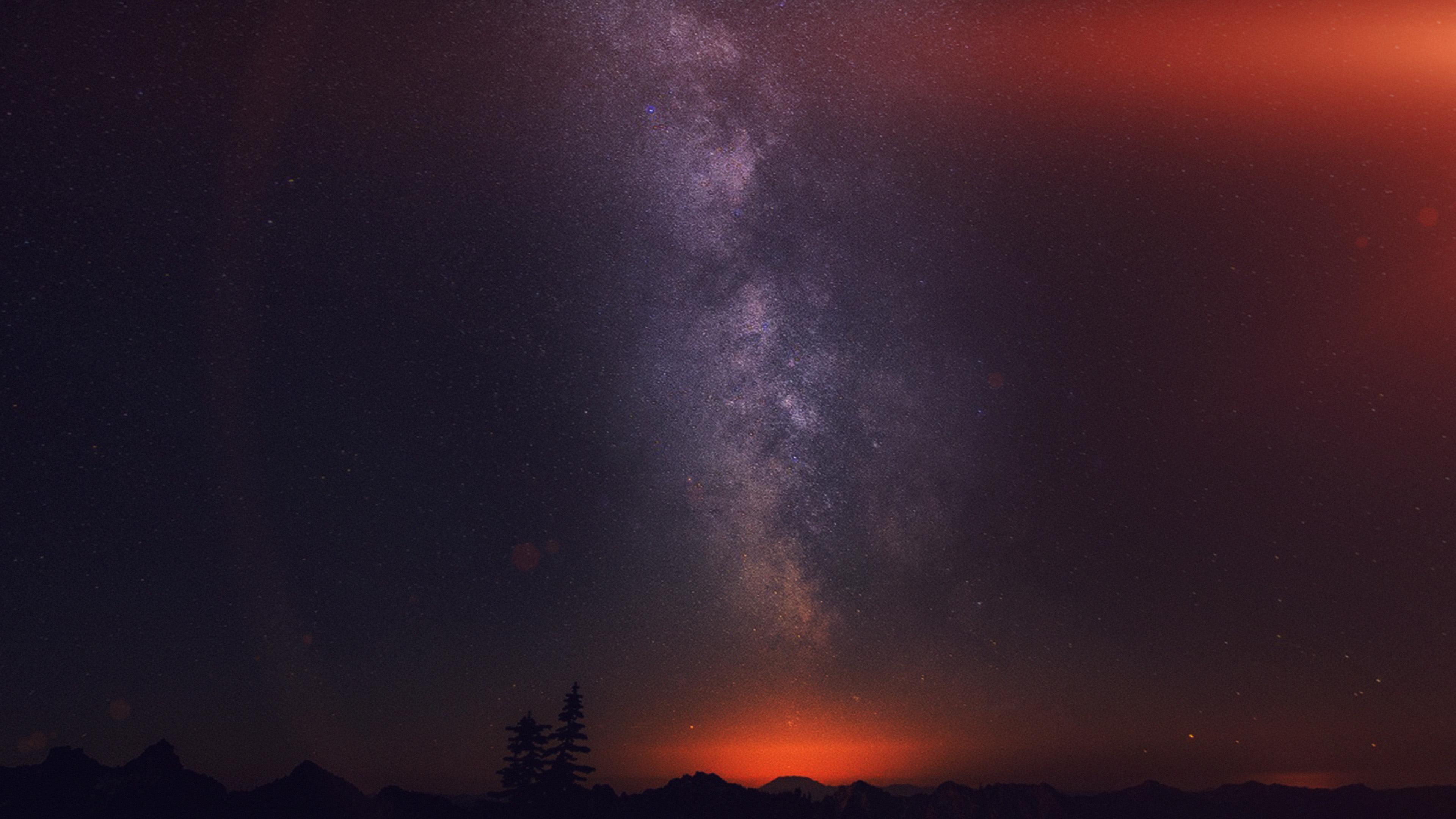 3840x2160 Camping Stars Night Wallpaper Desktop HD Wallpaper