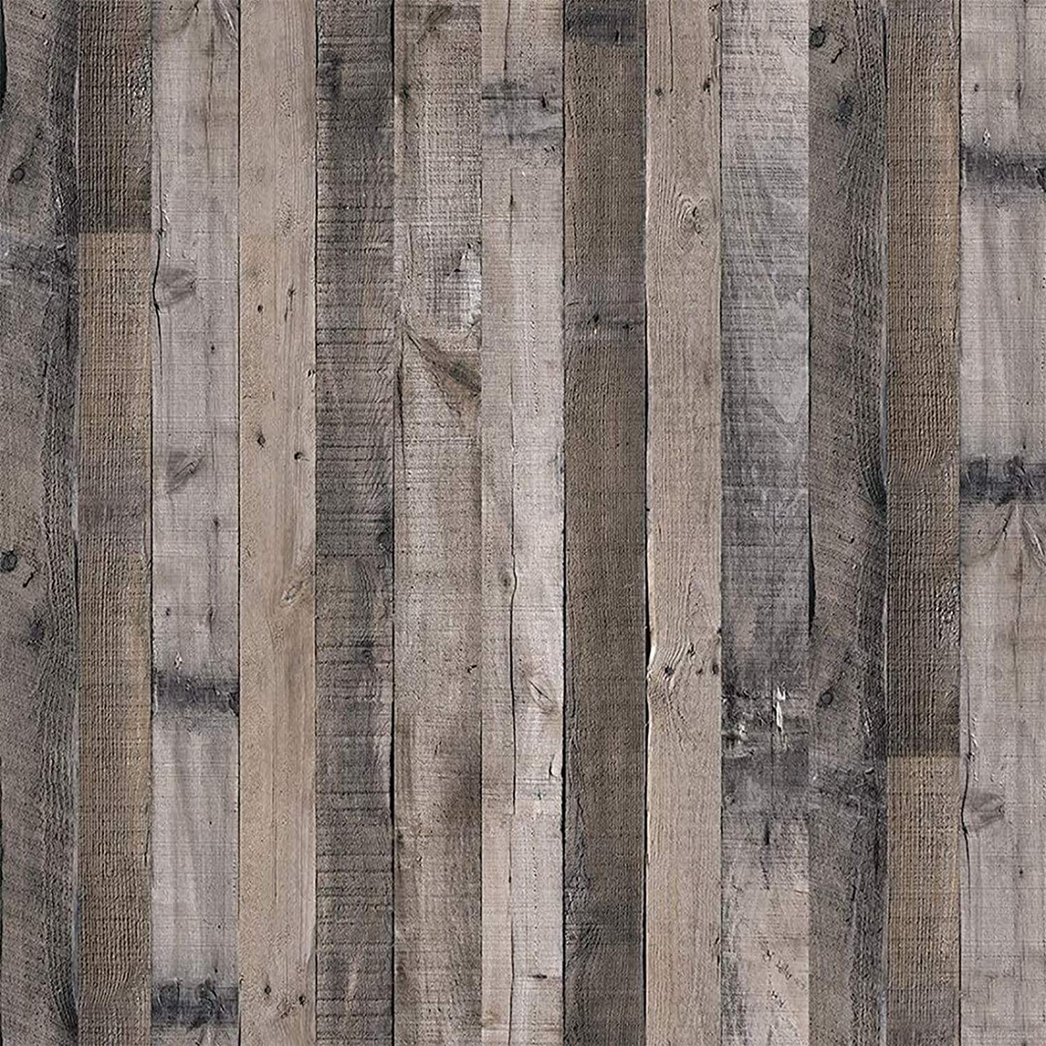 1500x1500 Gray Wood Wallpaper Wood Peel and Stick Wallpaper 17.7”x 118.1”Faux Wood Plank Paper Wood Self Adhesive Removable Wall Decorative Reclaimed Wood Look Wallpaper Vinyl Film Shiplap Wood Panel Wallpaper