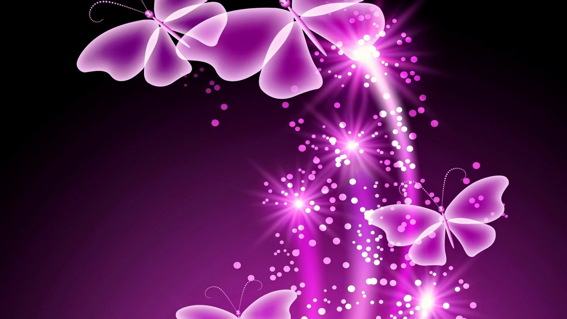 1920x1080 Purple Butterflies HD Wallpaper