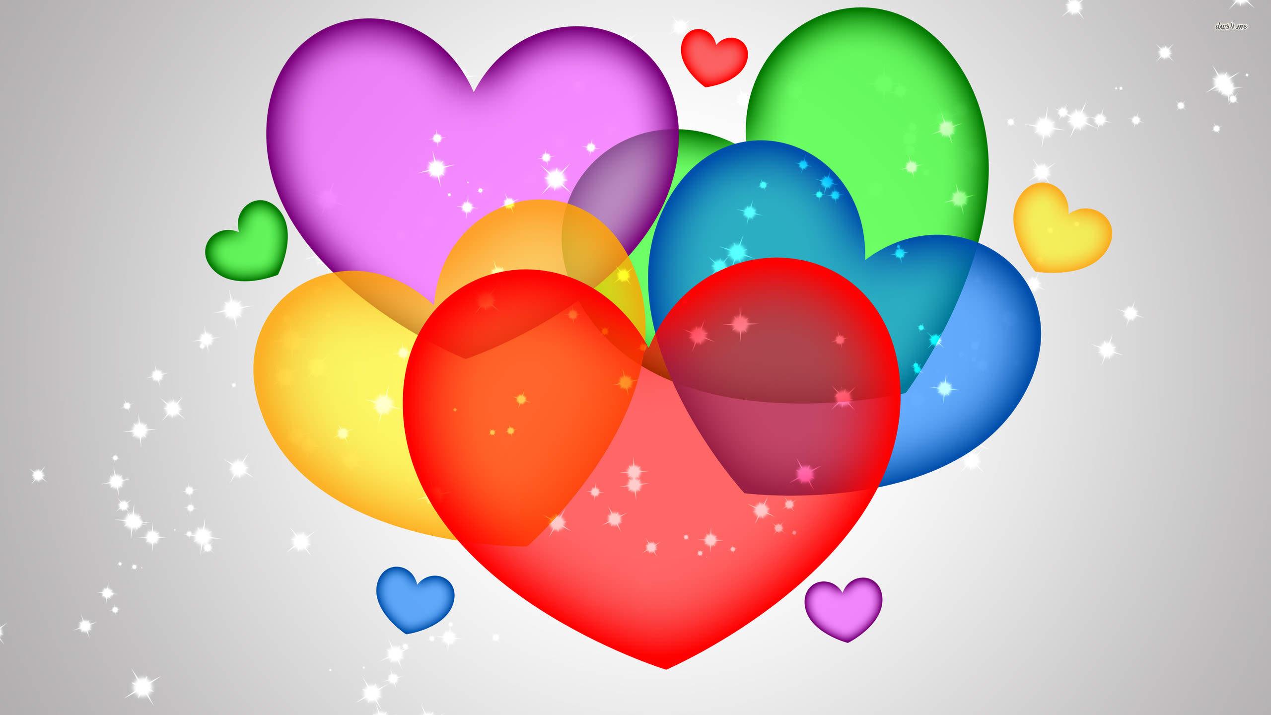 2560x1440 3D Heart Wallpaper