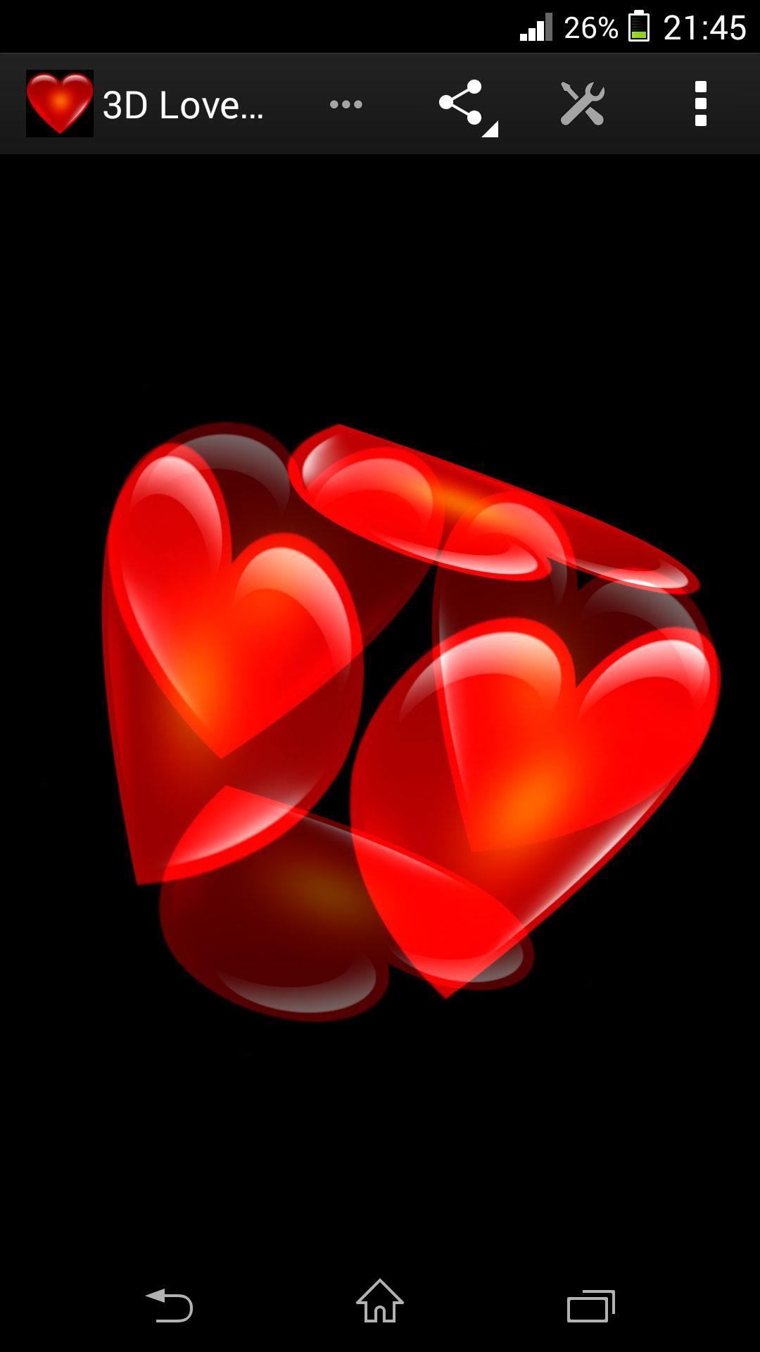 1080x1920 3D Love Heart Live Wallpaper Wallpaper Love Heart HD Wallpaper