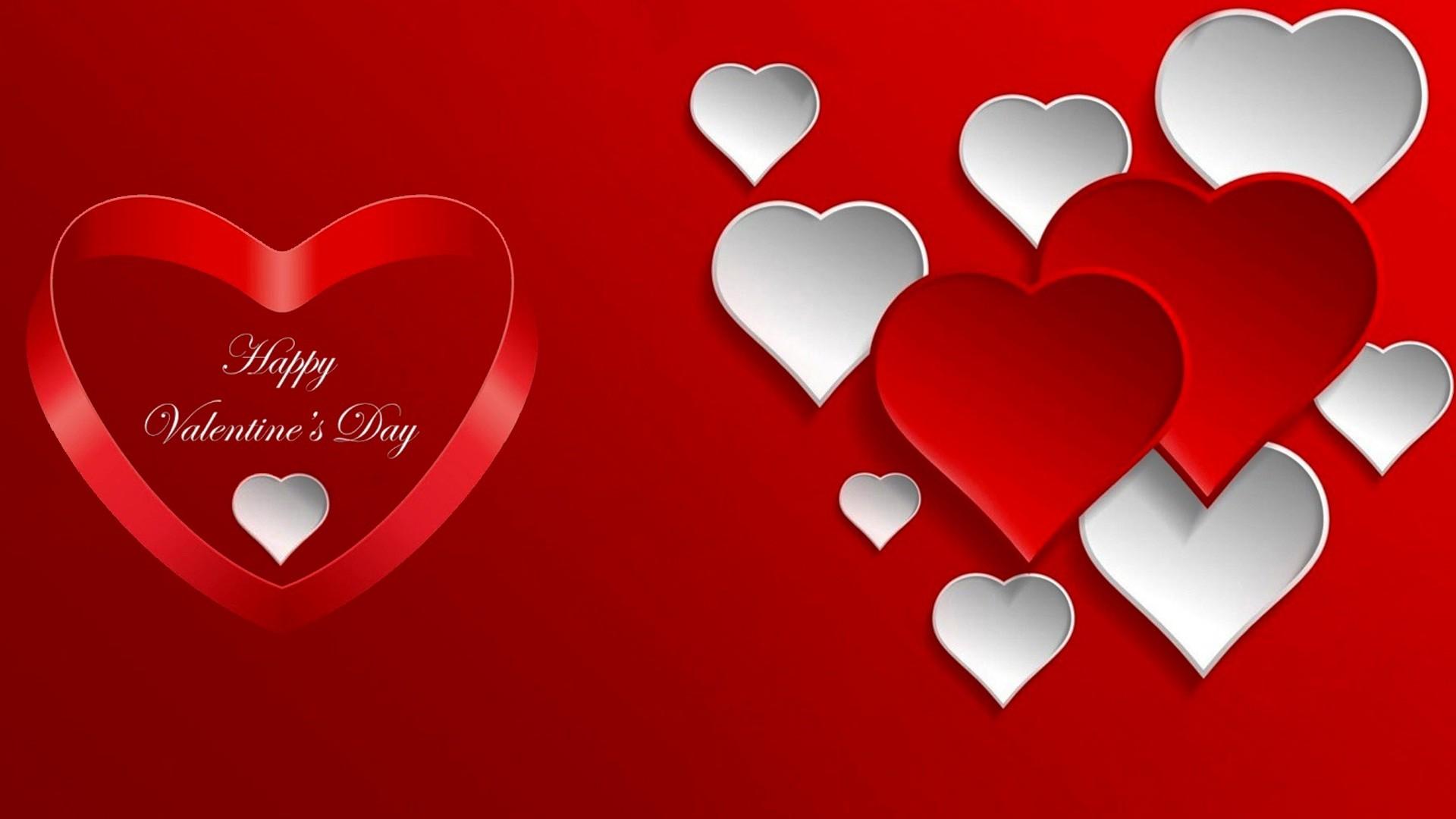 1920x1080 1920x White And Red 3D Hearts Love Wallpaper Day Image 2019 Download