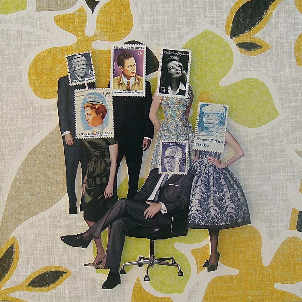 1000x1000 Collage Made From Postage Stamps Corporate Image