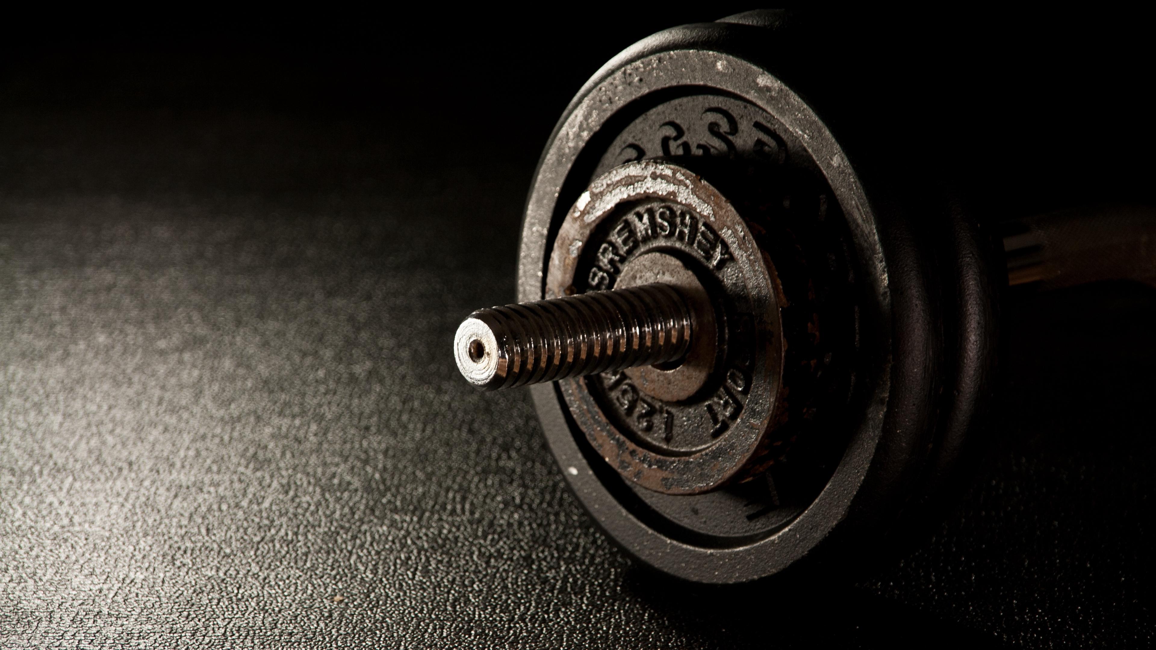3840x2160 Wallpaper 4k dumbbells, fitness, gym 4k 4k Wallpaper