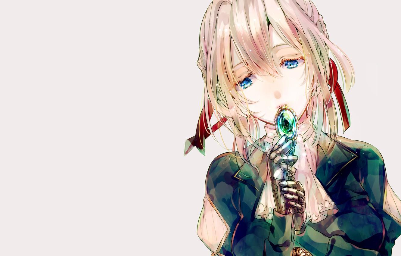 1332x850 Wallpaper girl, background, art, brooch, Violet Evergarden image for desktop, section сёнэн