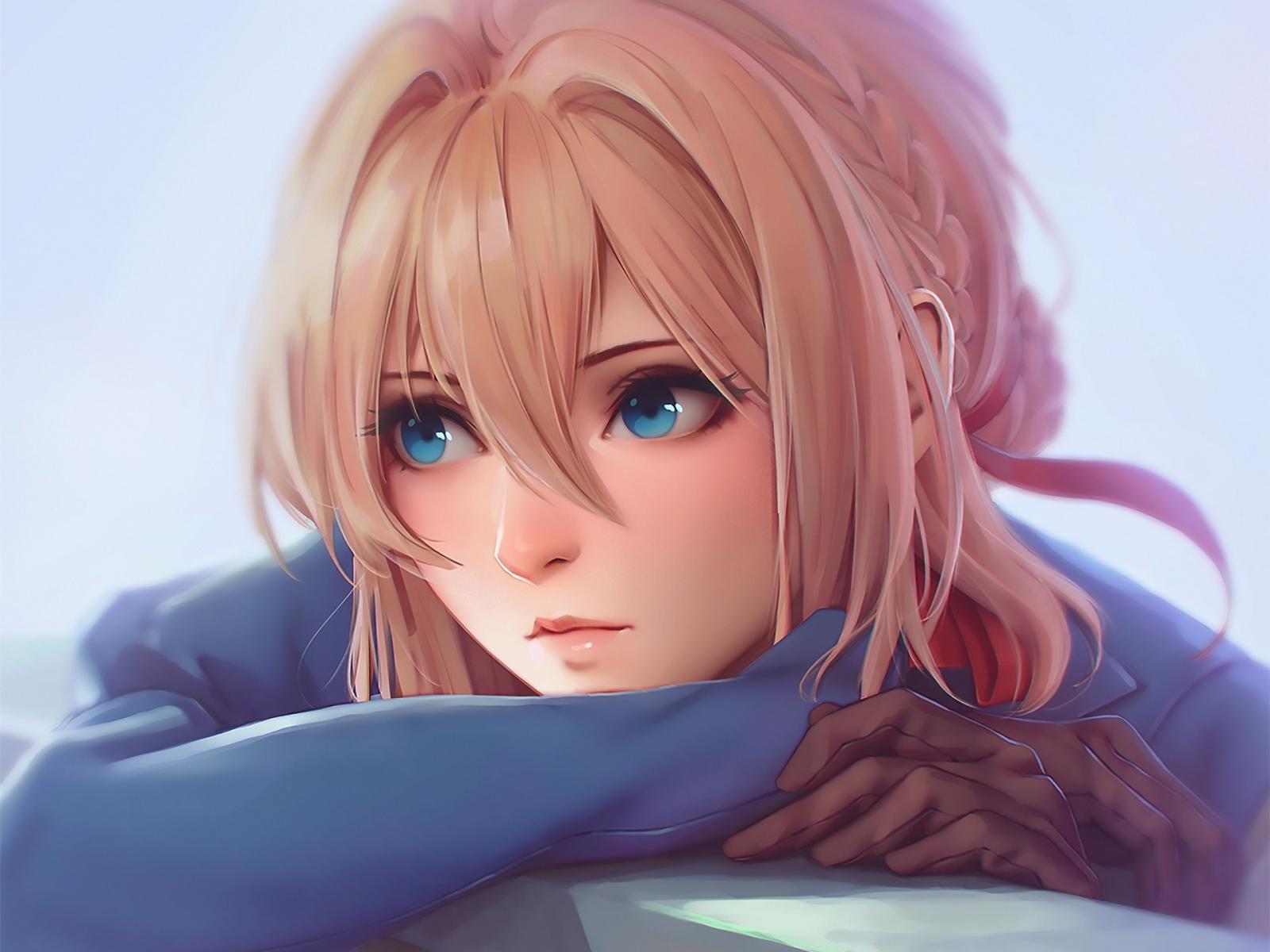1600x1200 Download 1600x1200 wallpaper beautiful eyes, violet evergarden, art, anime girl, standard 4: fullscreen, 1600x1200 HD image, background, 2295