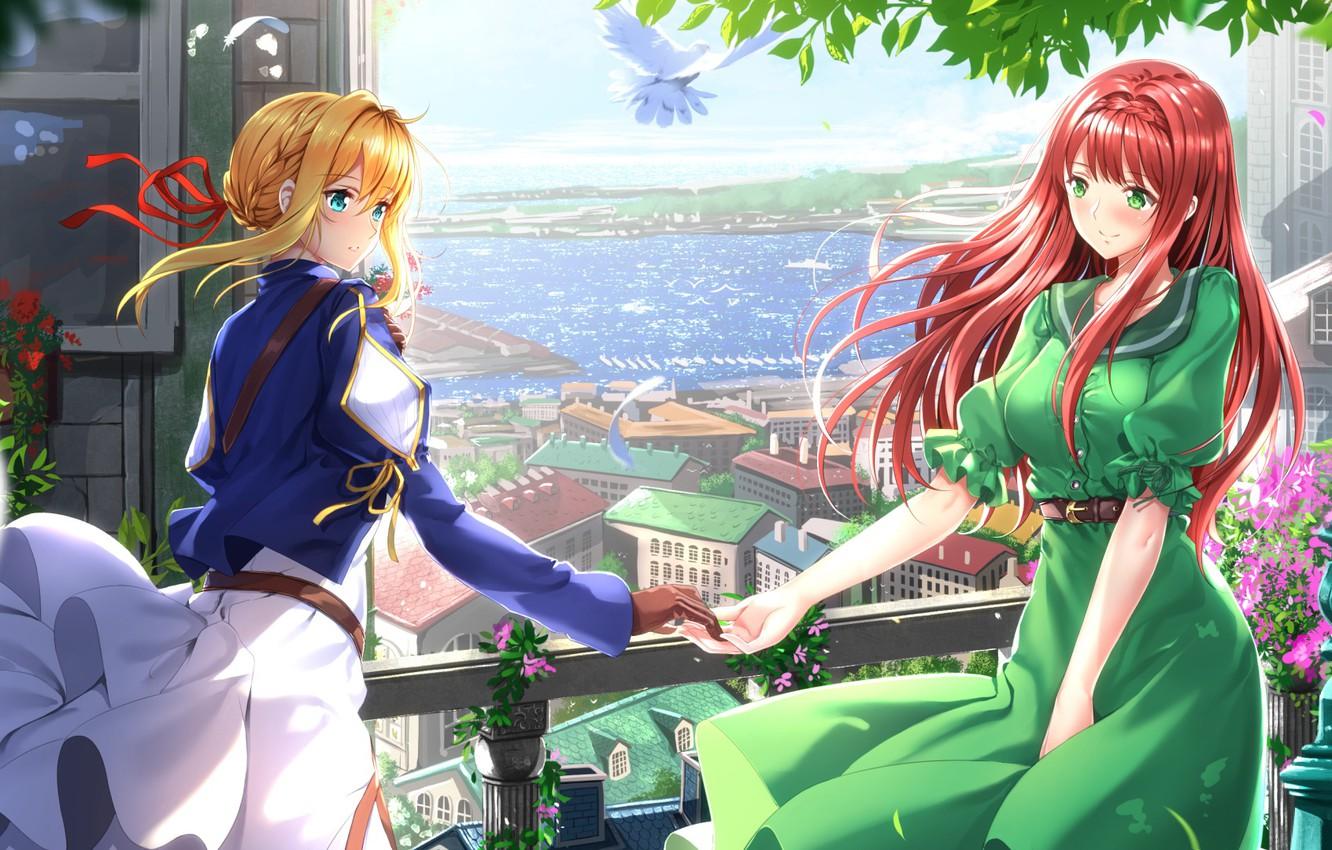 1332x850 Wallpaper girls, anime, art, Violet Evergarden image for desktop, section сёнэн