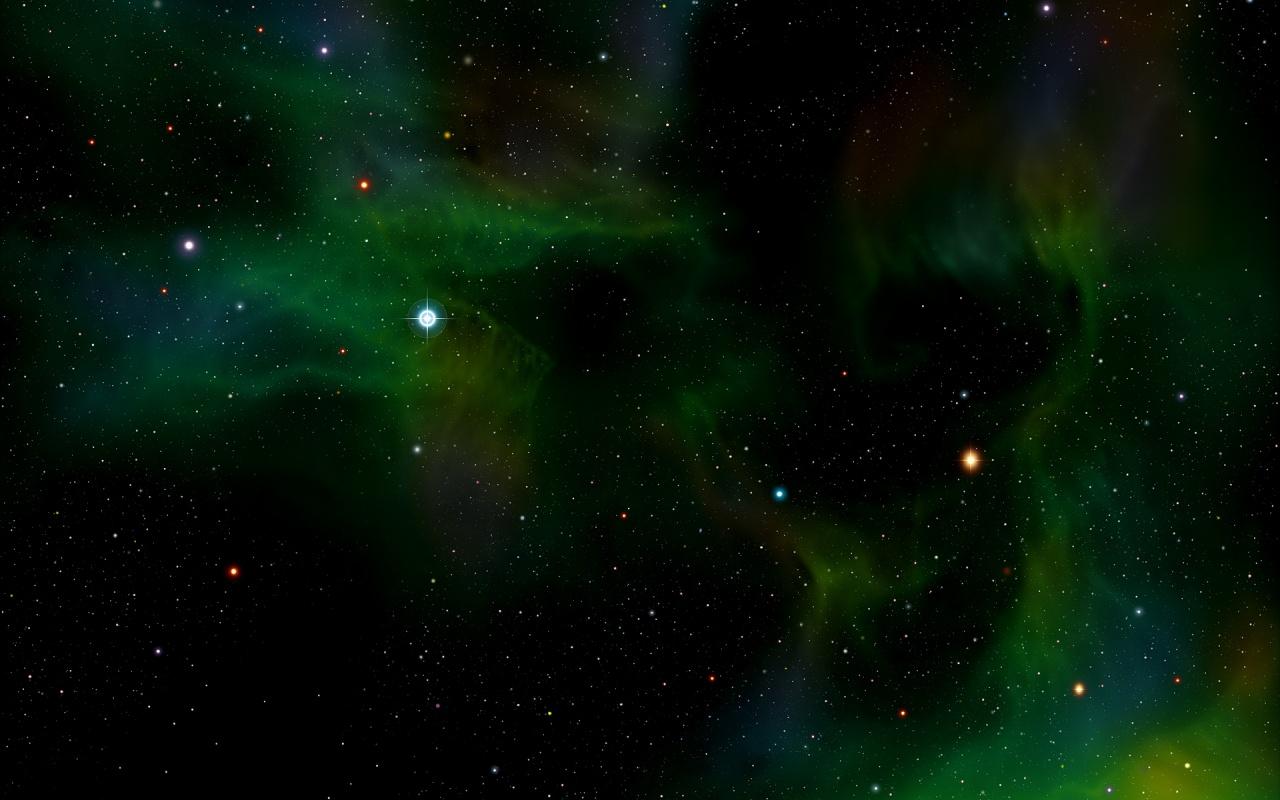 1280x800 Darkness Green Space Wallpaper