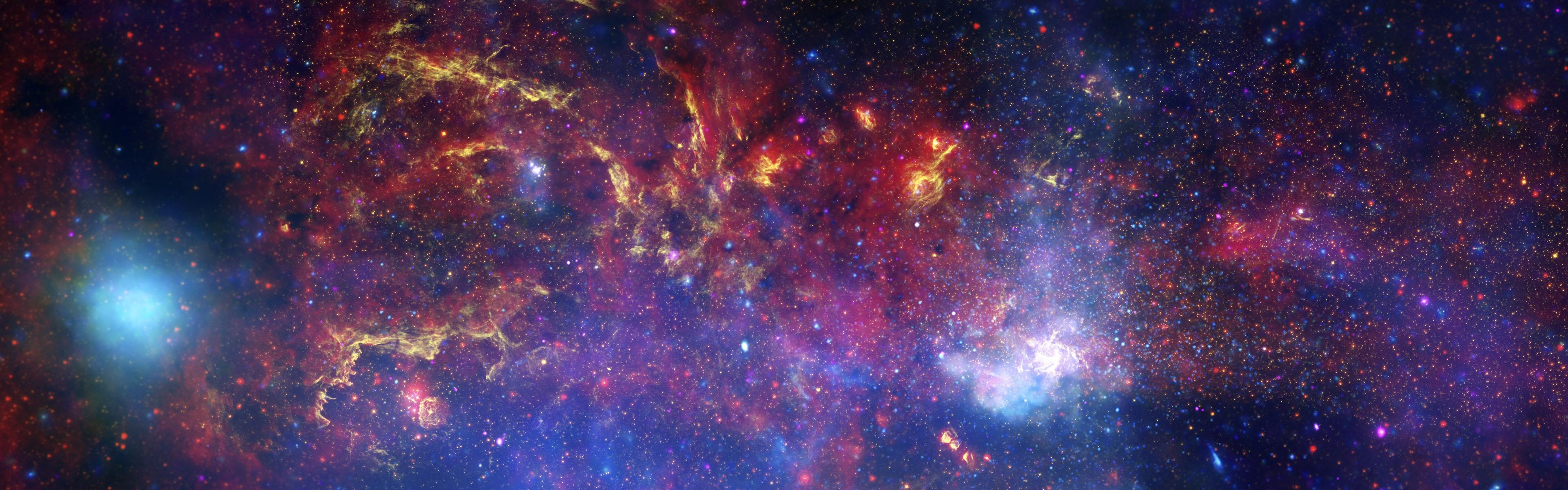 3840x1200 Nebula Space Wallpaper:3840x1200