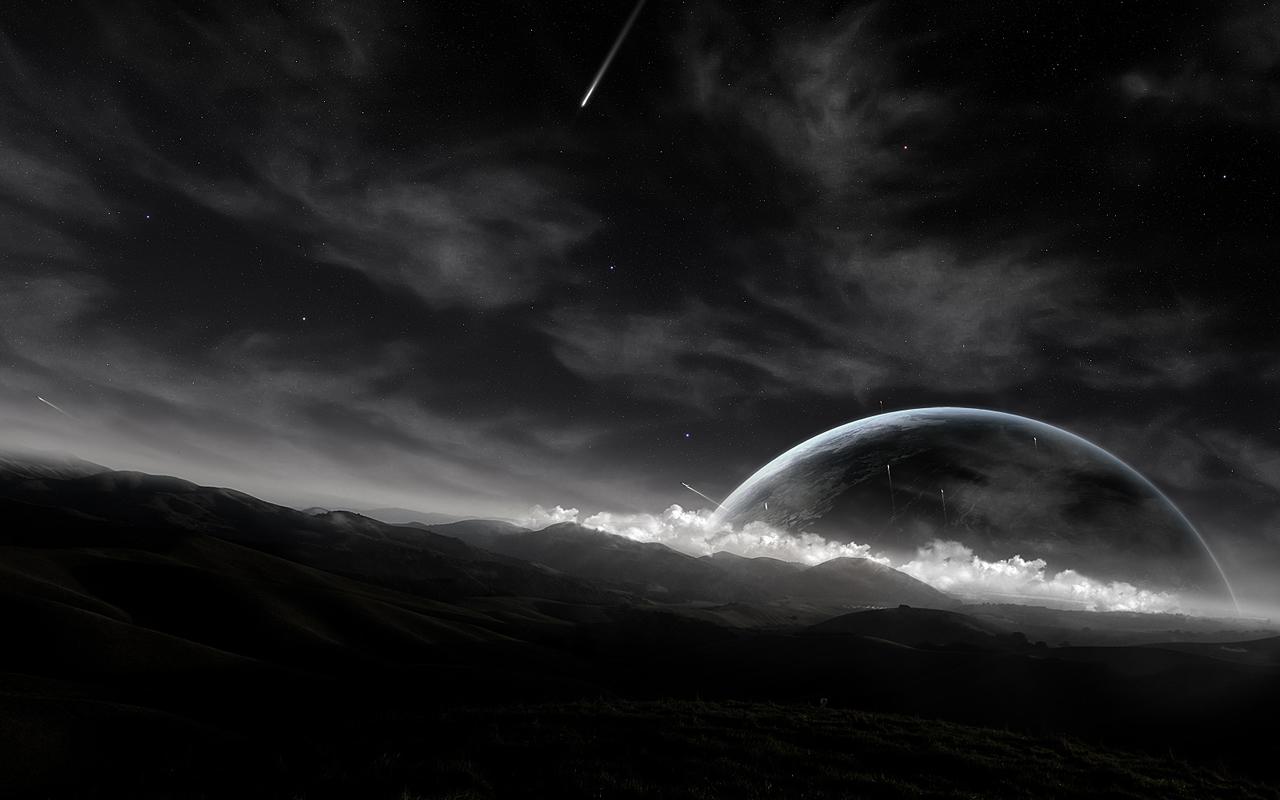 1280x800 3D Space Scene Wallpaperx800