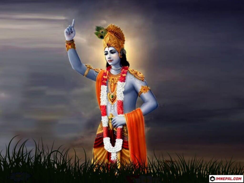 1024x768 Lord Krishna Cartoon Wallpaper