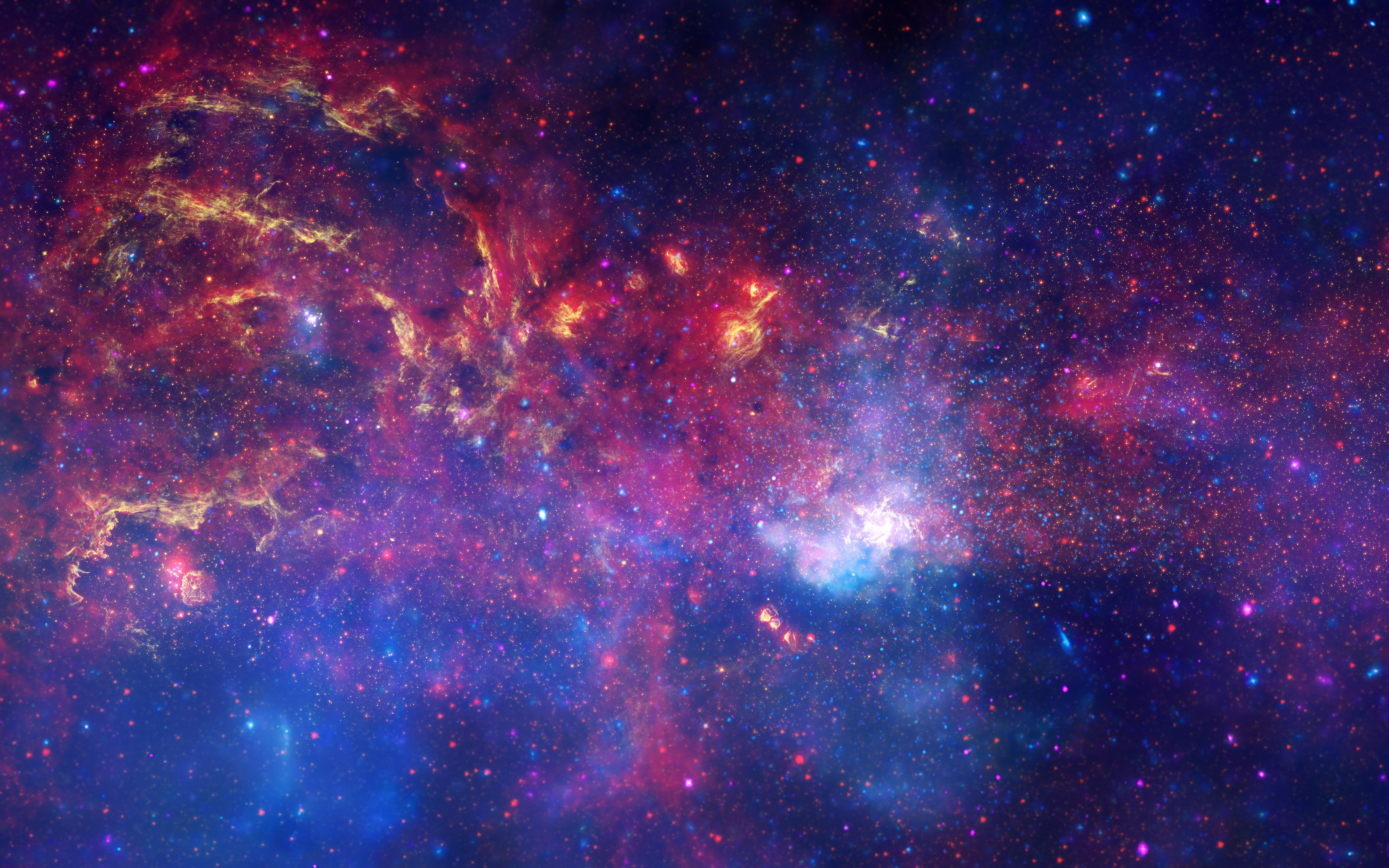 6400x4000 Galactic Center Wallpaper 4K, Cosmology, Star Birth, Black hole, Astrophysics, Space
