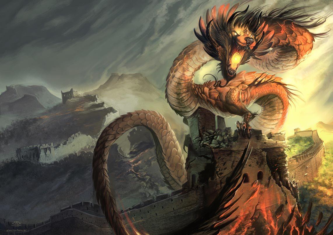 1141x807 Japanese Dragon Wallpaper