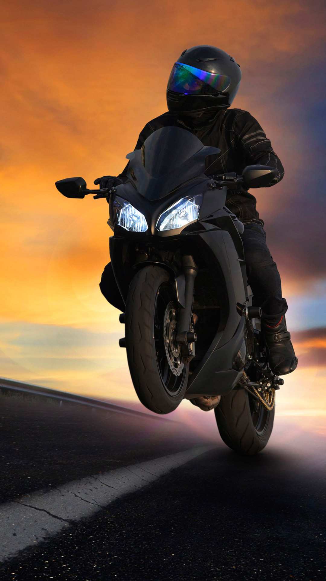1080x1920 Kawasaki Superbike Black iPhone Wallpaper