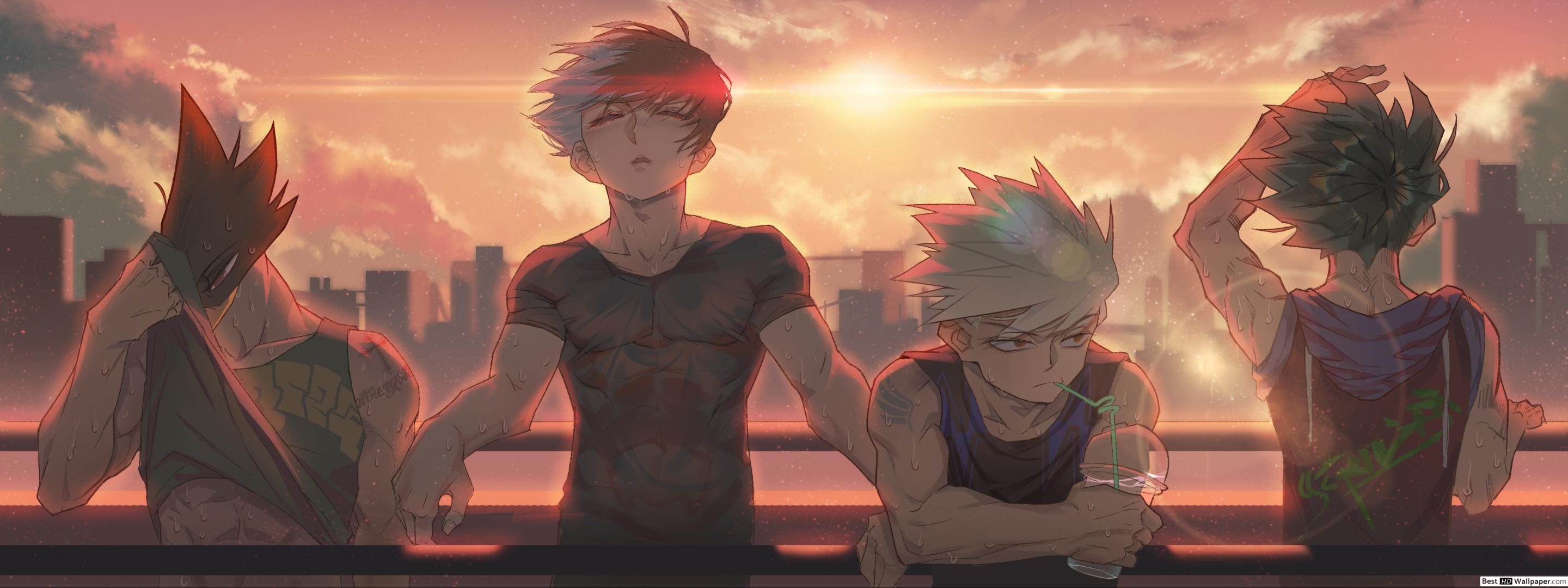 2880x1080 Bakugo Desktop Wallpaper