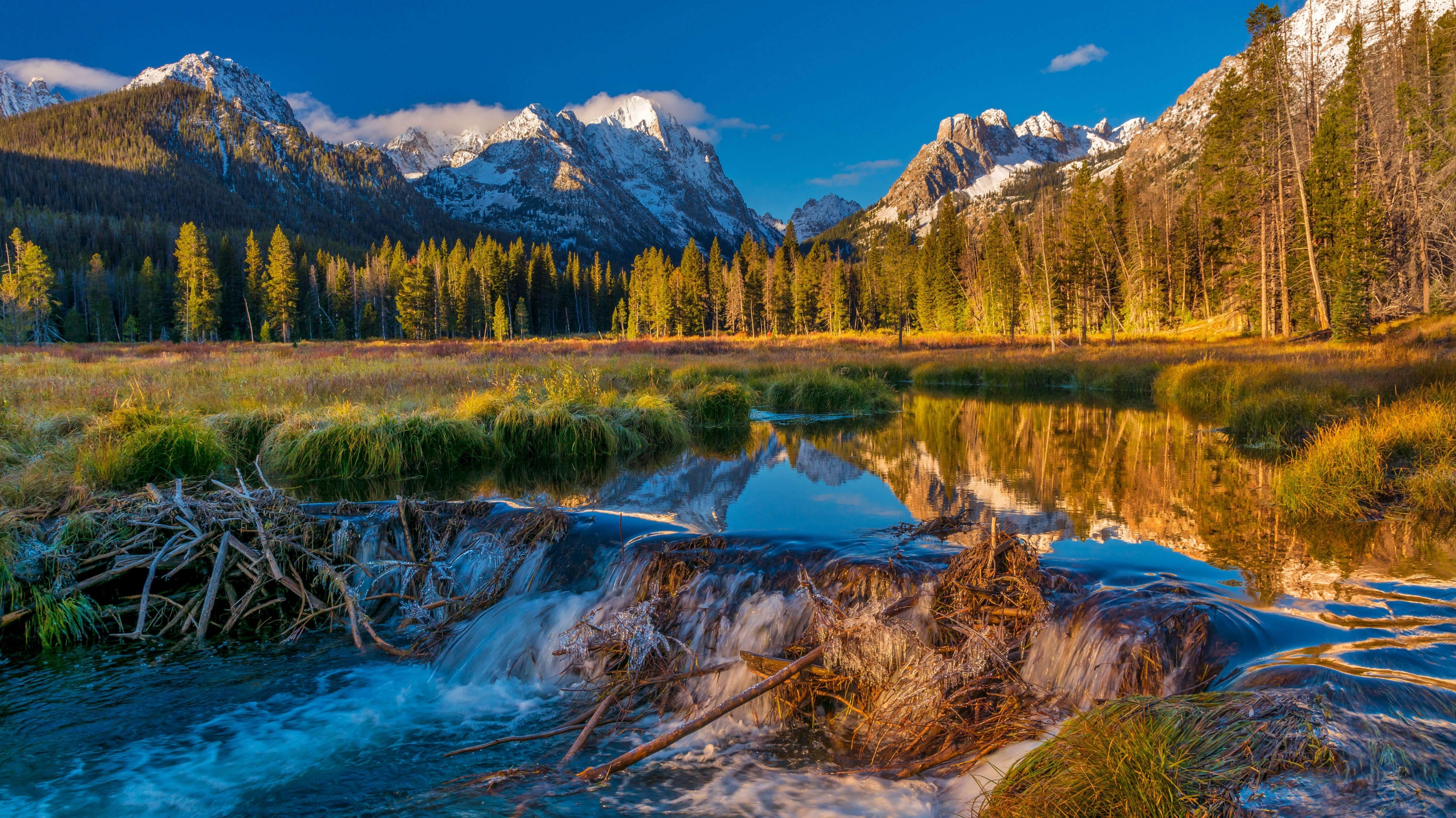 5120x2880 Sawtooth National Forest HD wallpaper, Background