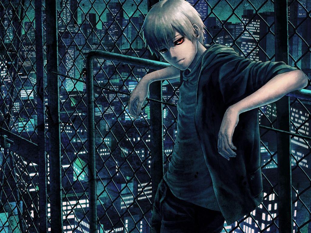1024x768 Download wallpaper 1024x768 tokyo ghoul, kaneki ken, man, mesh