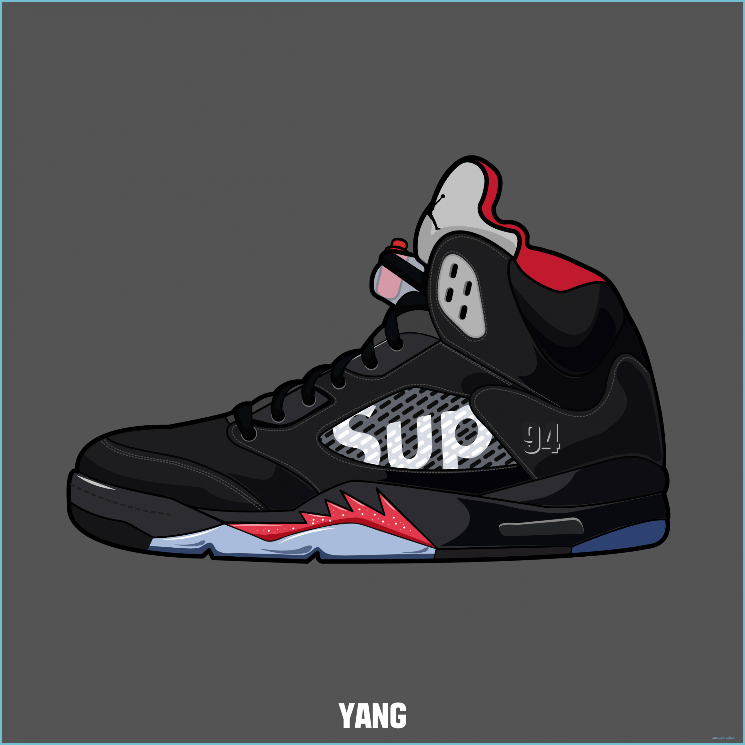 cartoon jordan 1 wallpaper