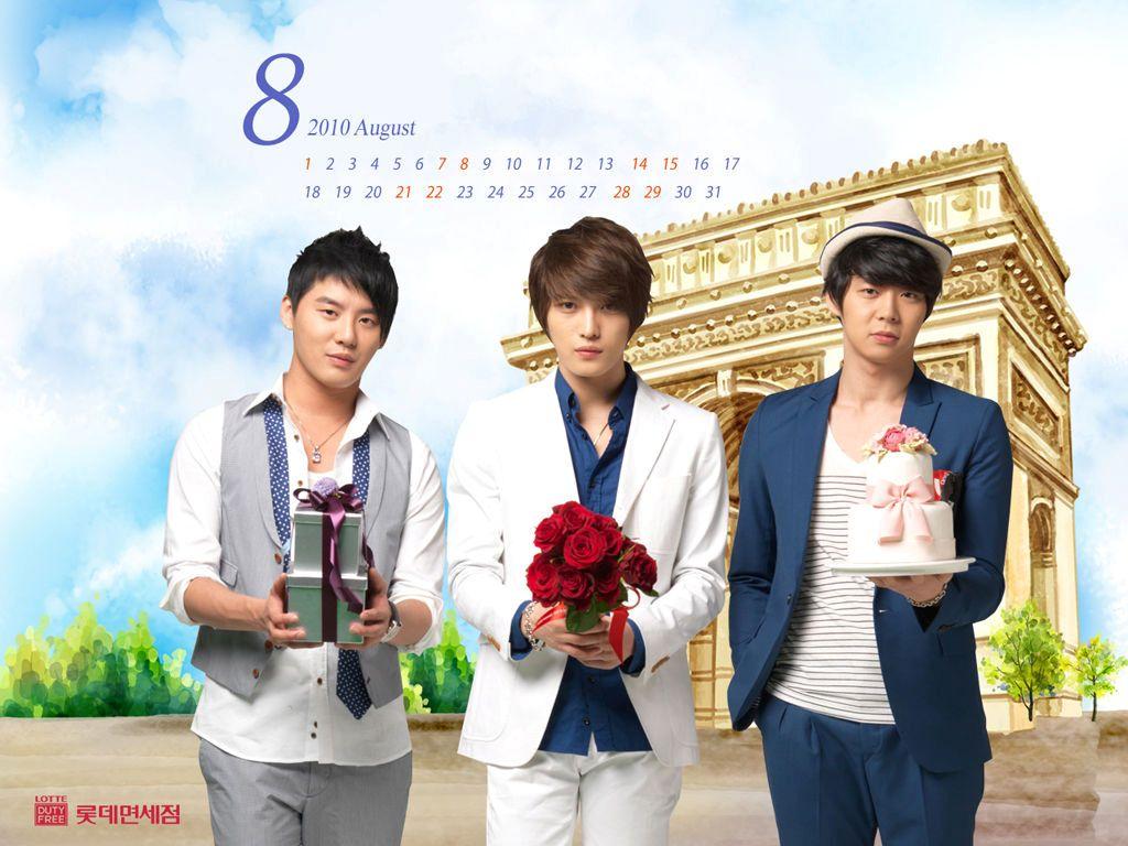 1024x768 WALLPAPER JYJ Lotte Duty Free Calendar