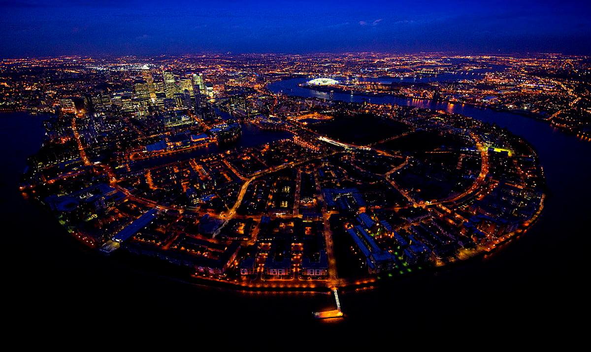1200x715 Background London At Night, Aerial Photography, Cityscape. Download Free picture