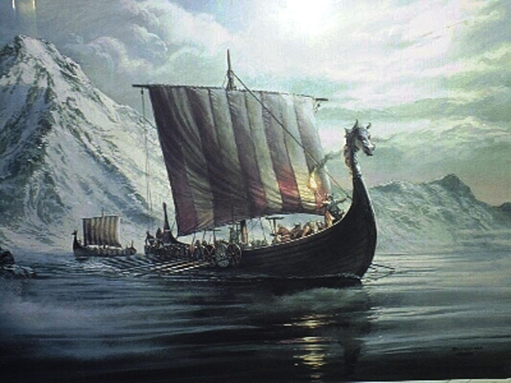 1667x1250 Viking Wallpaper Ship In Water