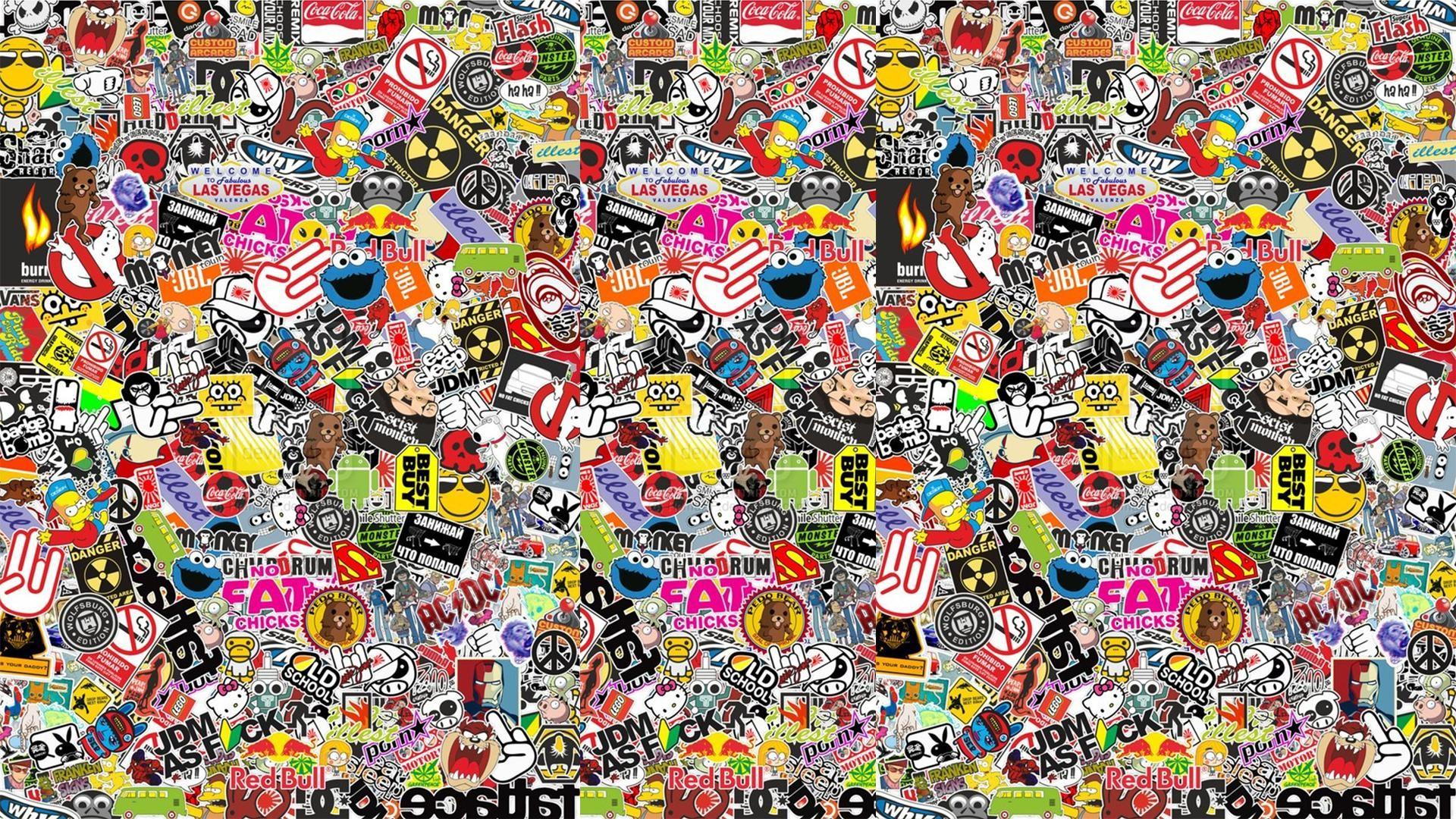 1920x1080 Stickerbomb Wallpaper background picture