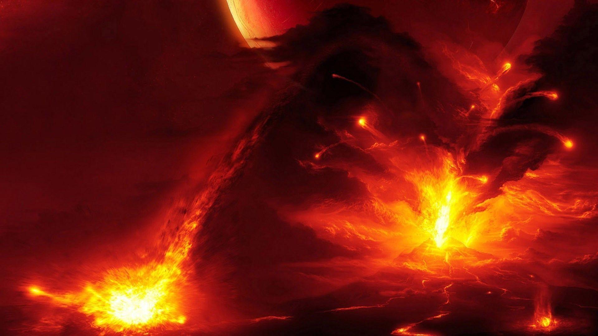 1920x1080 Volcanic Lightning