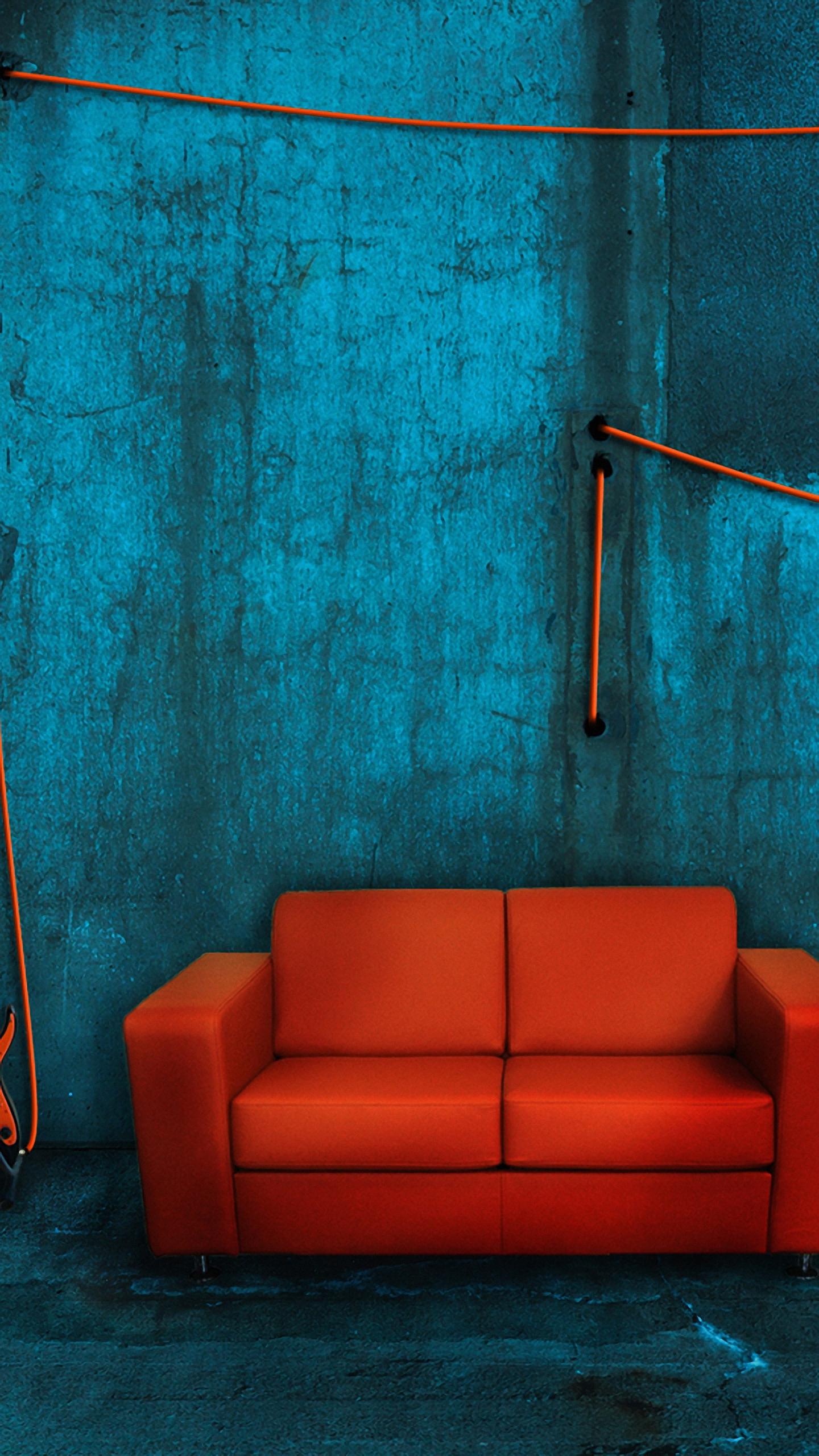 1440x2560 Hd Orange Sofa Samsung Galaxy Note 4 Wallpaper Wallpaper For iPhone