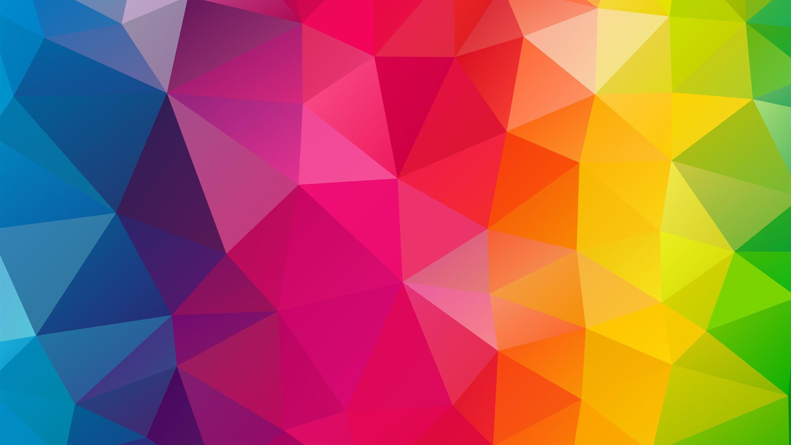 2560x1440 Rainbow Geometric Wallpaper, HD Rainbow Geometric Background on WallpaperBat