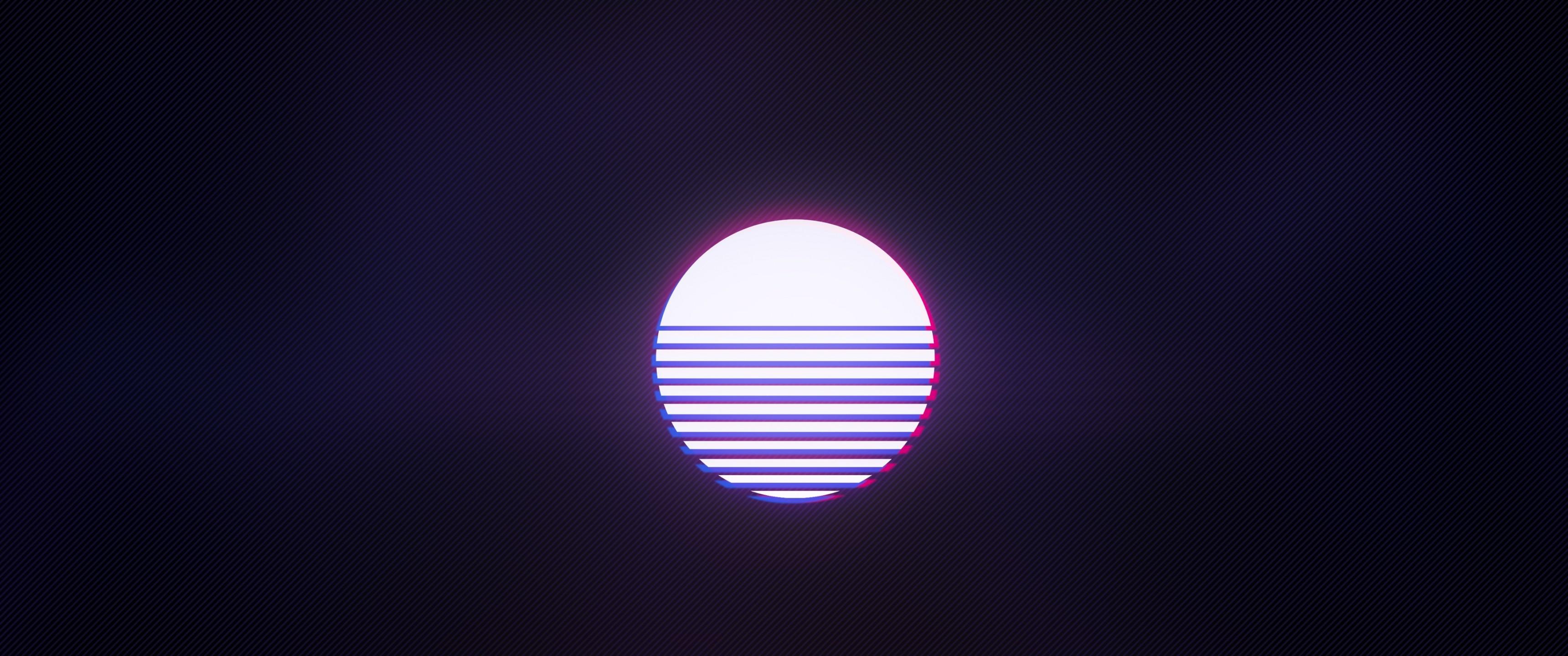 3440x1440 Download 3440x1440 Sun, Retro Wave, Synthwave, Music Wallpaper