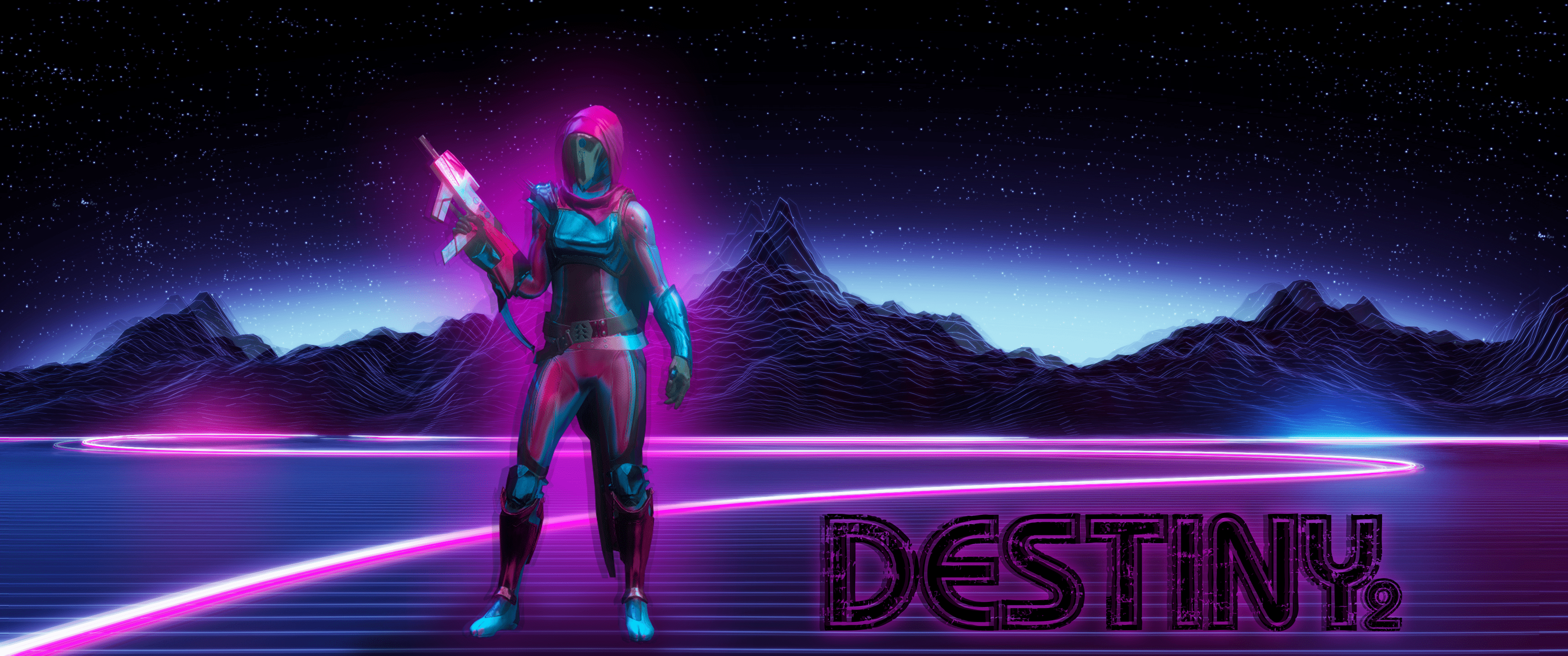 3440x1440 Made a Retro Destiny 2 Wallpaper 3440x1440
