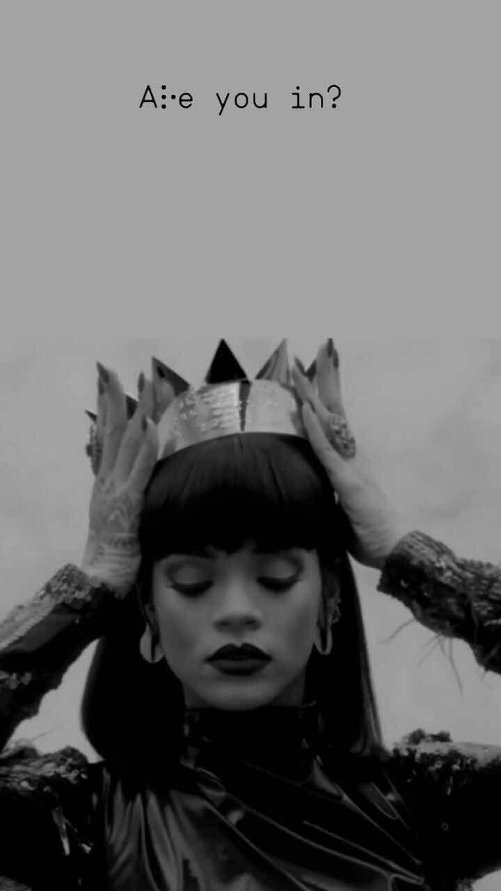 720x1280 iPhone and Android Wallpaper: Queen Rihanna Wallpaper for iPhone and Android. Black aesthetic wallpaper, Black and white picture wall, Rihanna