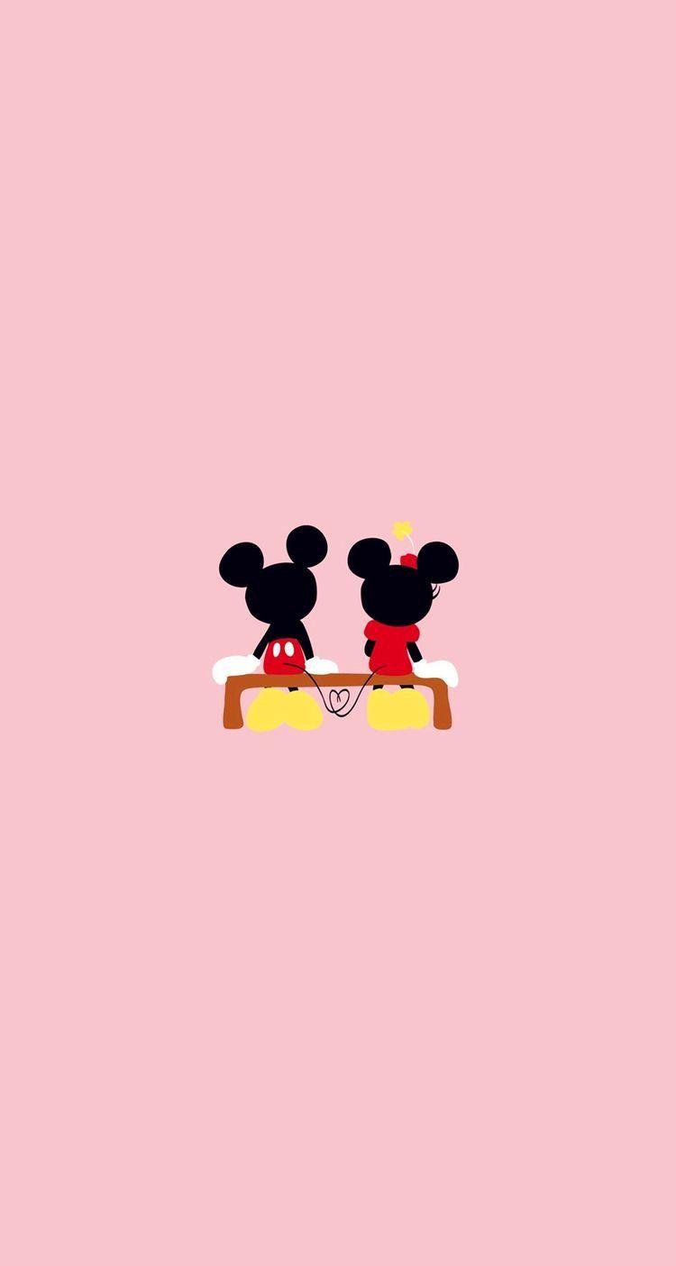 750x1405 Mickey And Minnie Wallpaper
