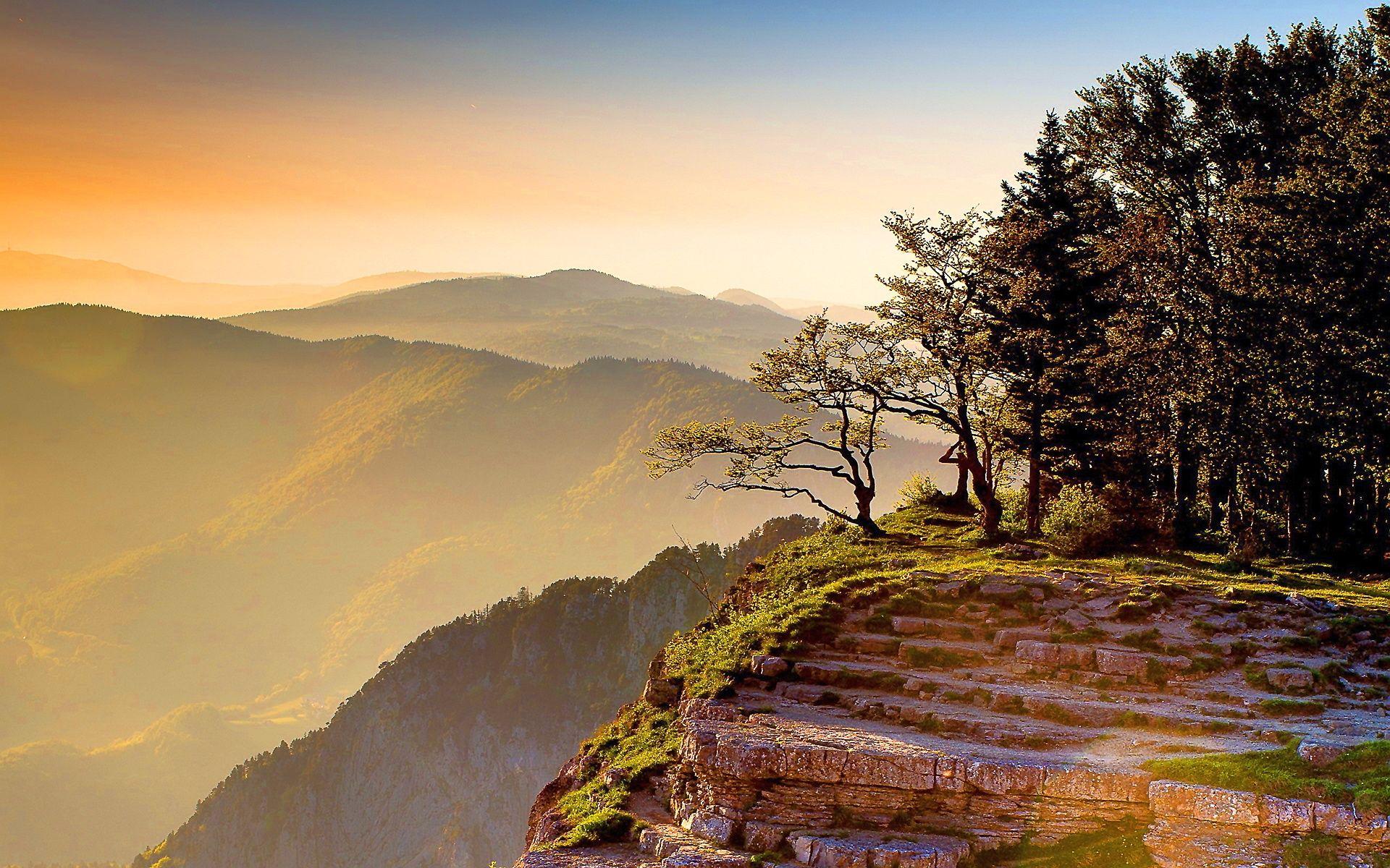 1920x1200 Mountain Sunset Wallpaper
