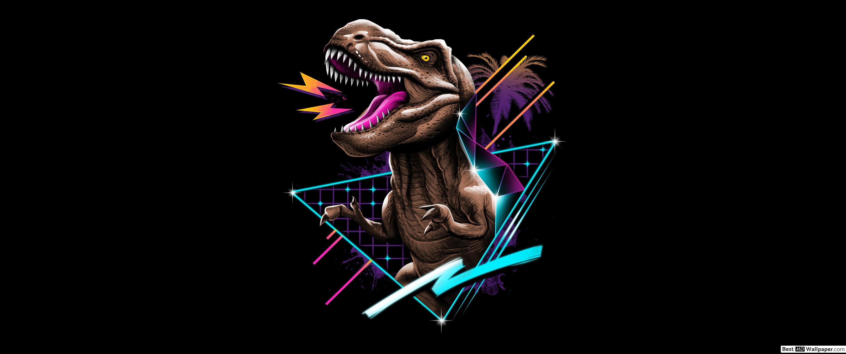 3440x1440 Retro Rex HD wallpaper download