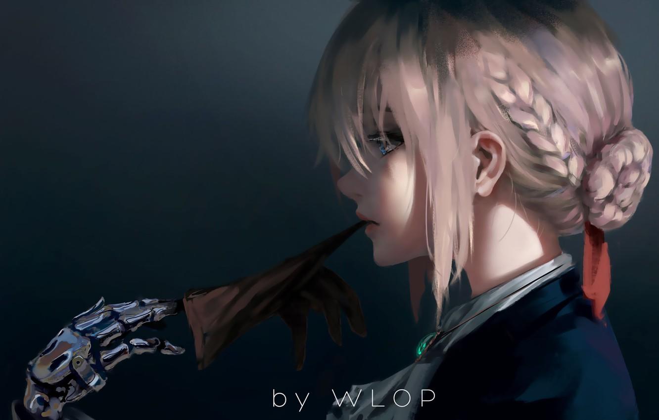 1332x850 Wallpaper Girl Fantasy Anime Blue Eyes Blonde Digital Girl Digital Art