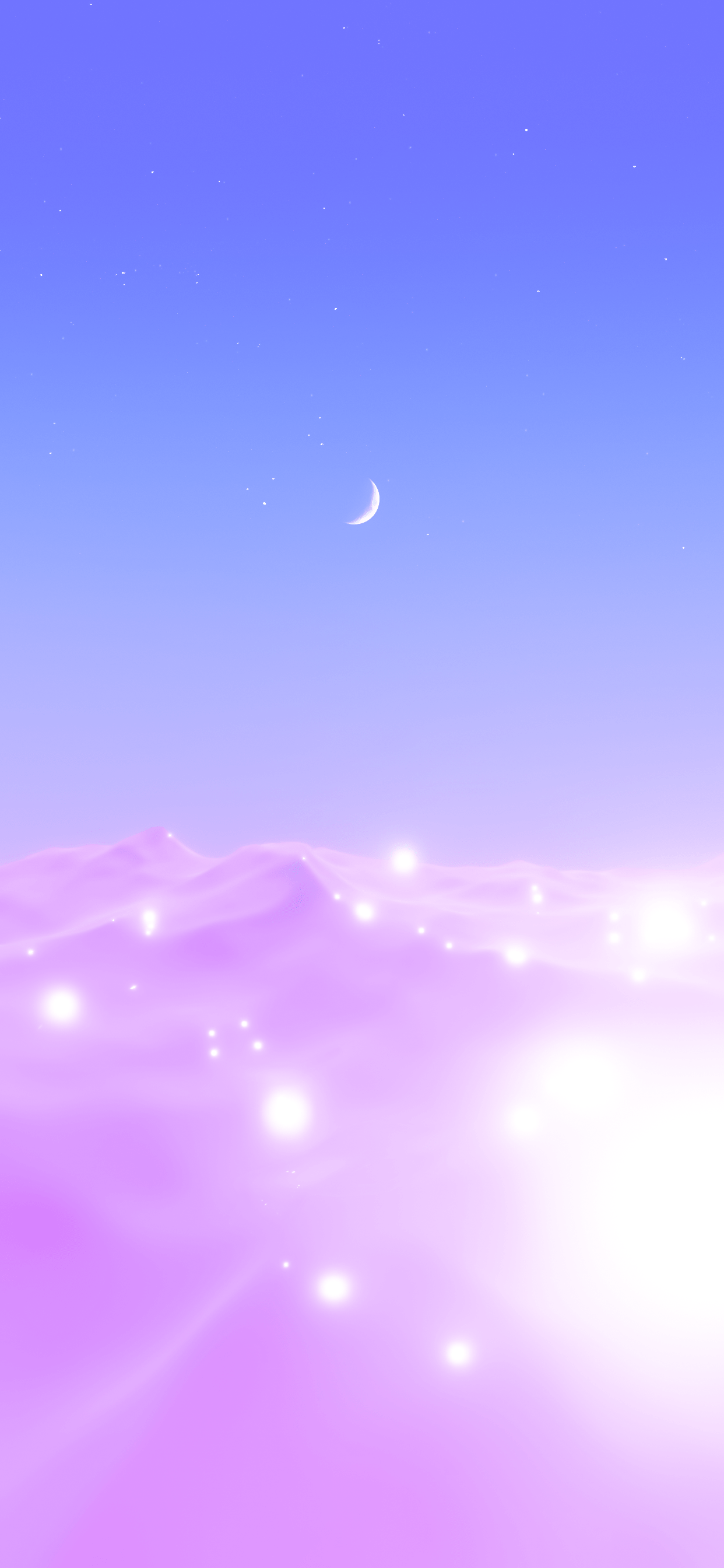 1242x2688 Fantasy cloud iPhone wallpaper from sunset to moonrise