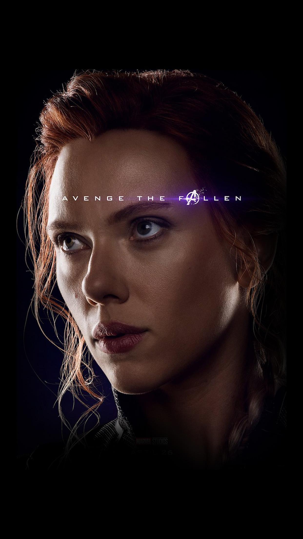 1242x2208 Avengers Black Widow Hero Endgame Poster Marvel Art Wallpaper