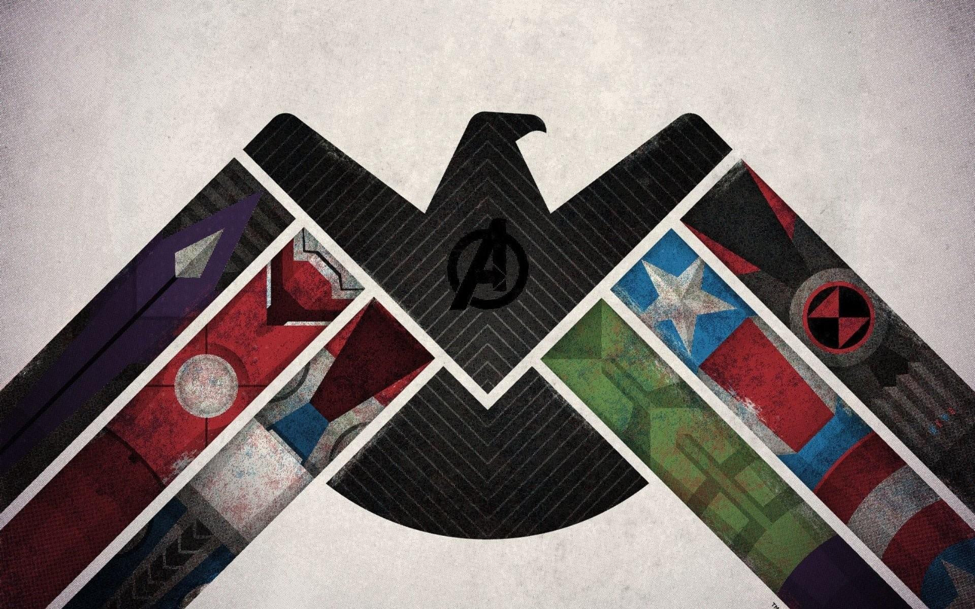 1920x1200 #Marvel Comics, #S.H.I.E.L.D., #Hulk, #Black Widow, #Iron Man, #The Avengers, #Hawkeye, #Thor, #eagle, #Captain America, wallpaper. Mocah HD Wallpaper