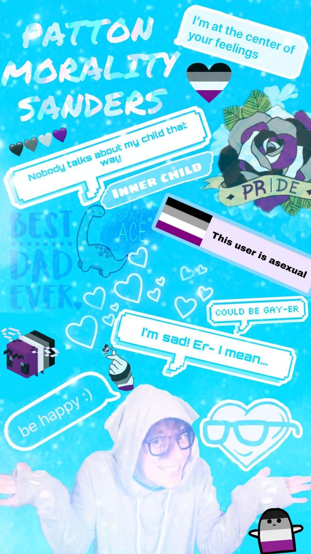 997x1773 ♡ The Book of Pride ♡ : Asexual Flag & Patton