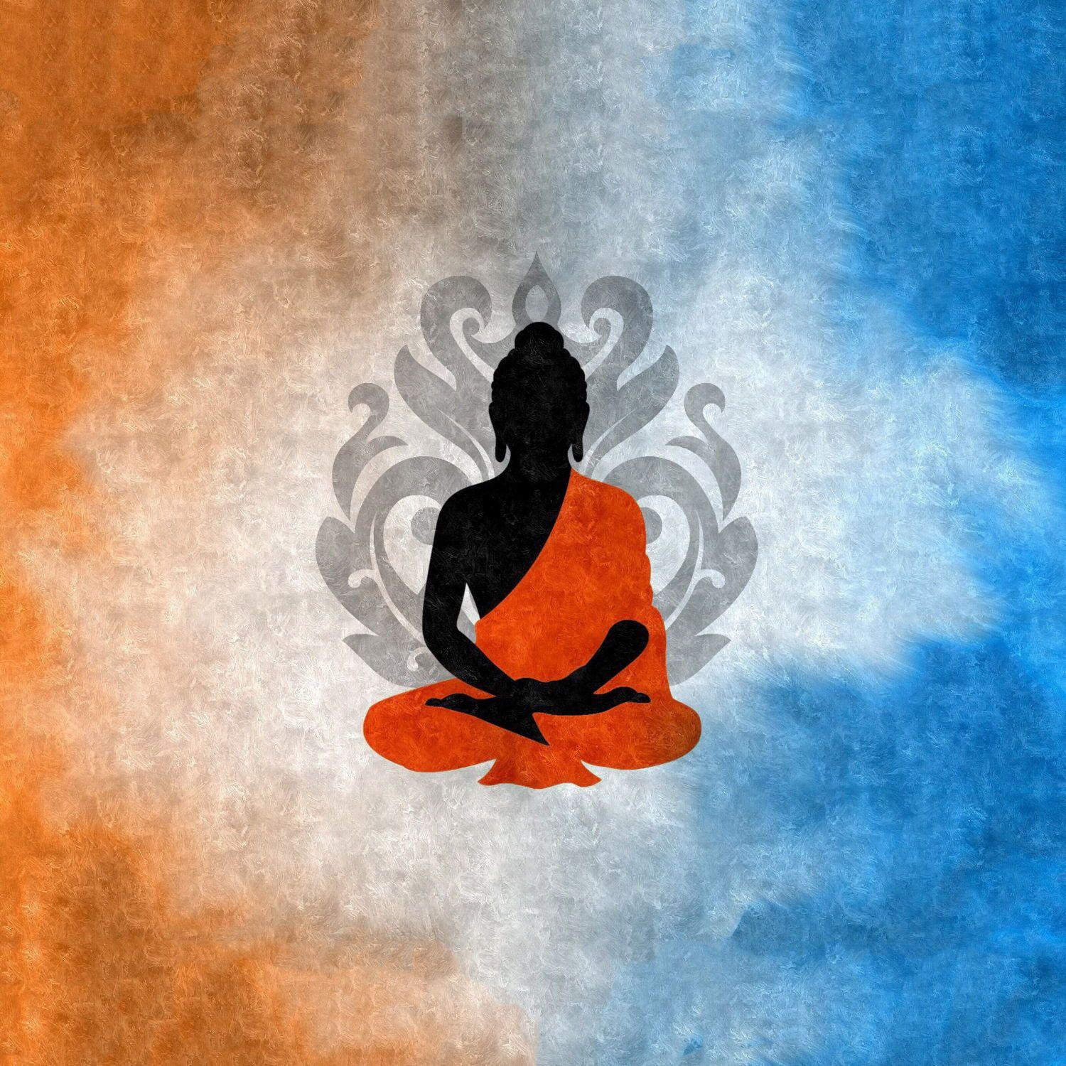 1500x1500 Silhouette Buddha. Buddha art painting, Buddha art drawing, Buddha canvas