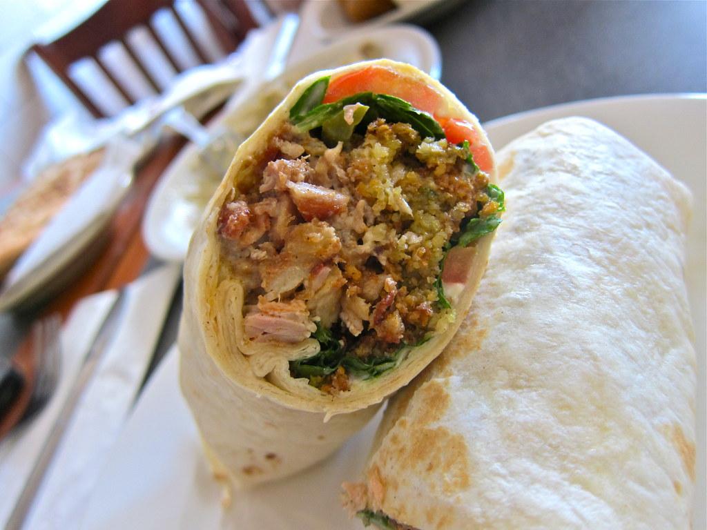 1024x768 Chicken Shawafal (Falafel & Chicken Shawarma Wrap)