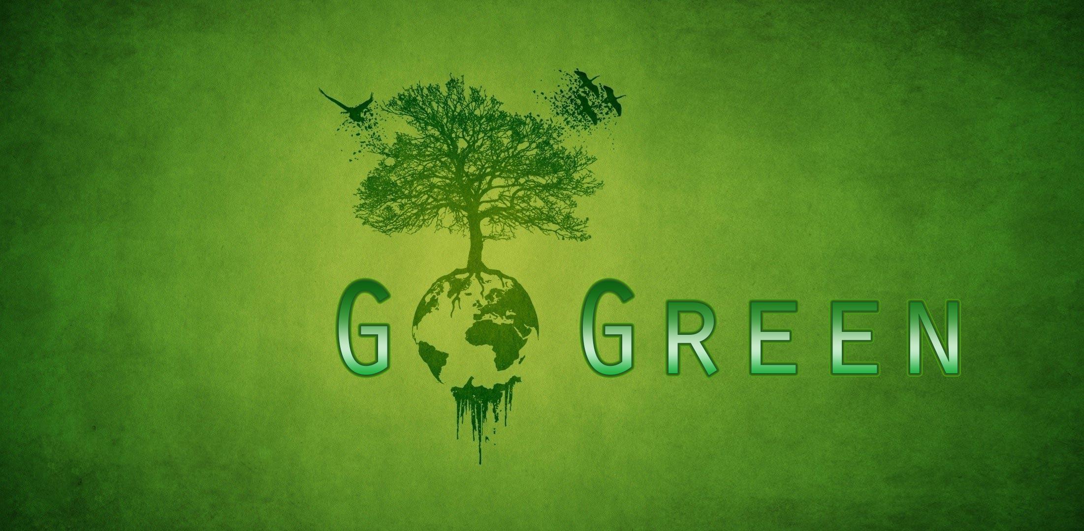 2202x1080 Go Green HD Wallpaper