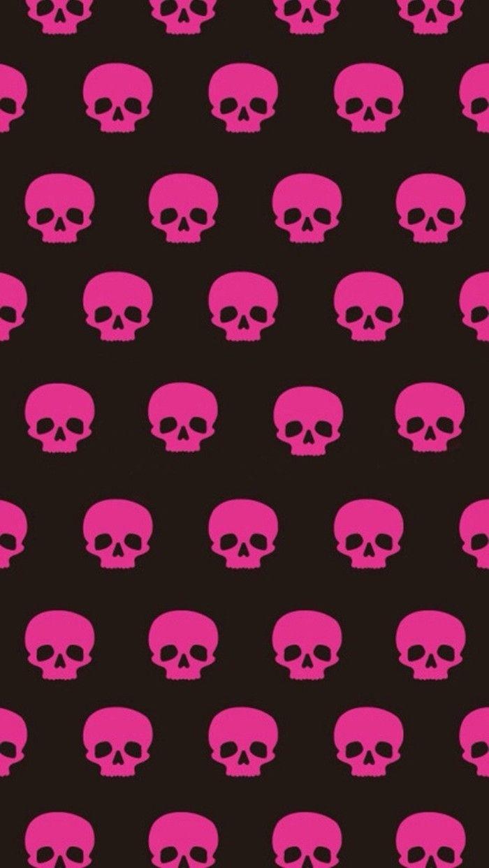 700x1243 ⋈*⋆愤怒de小他的她✿✿ฺ 〜iPhone5，手机壁纸，背景。. Emo wallpaper, Pink skull wallpaper, Skull wallpaper