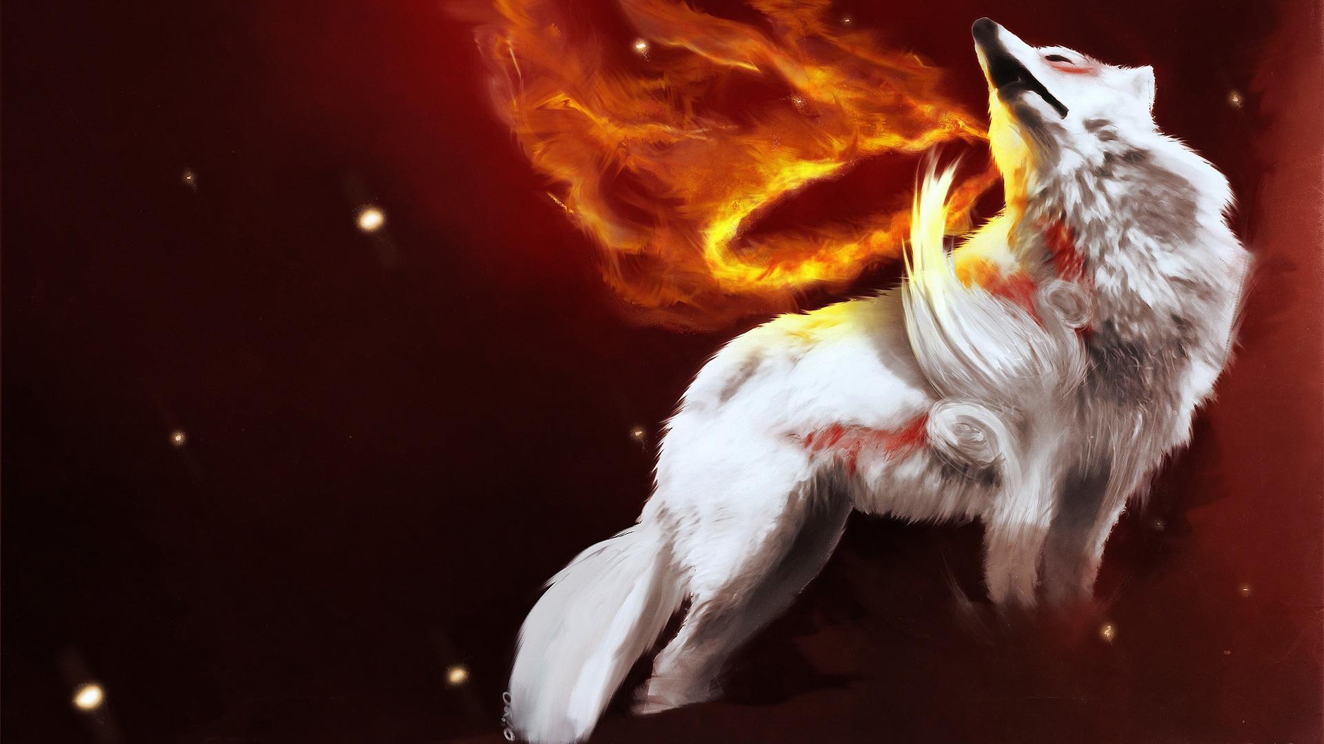 1920x1080 okamiden fox girls amaterasu wolves 1920x1080 wallpaper High Quality Wallpaper, High Definition Wallpaper